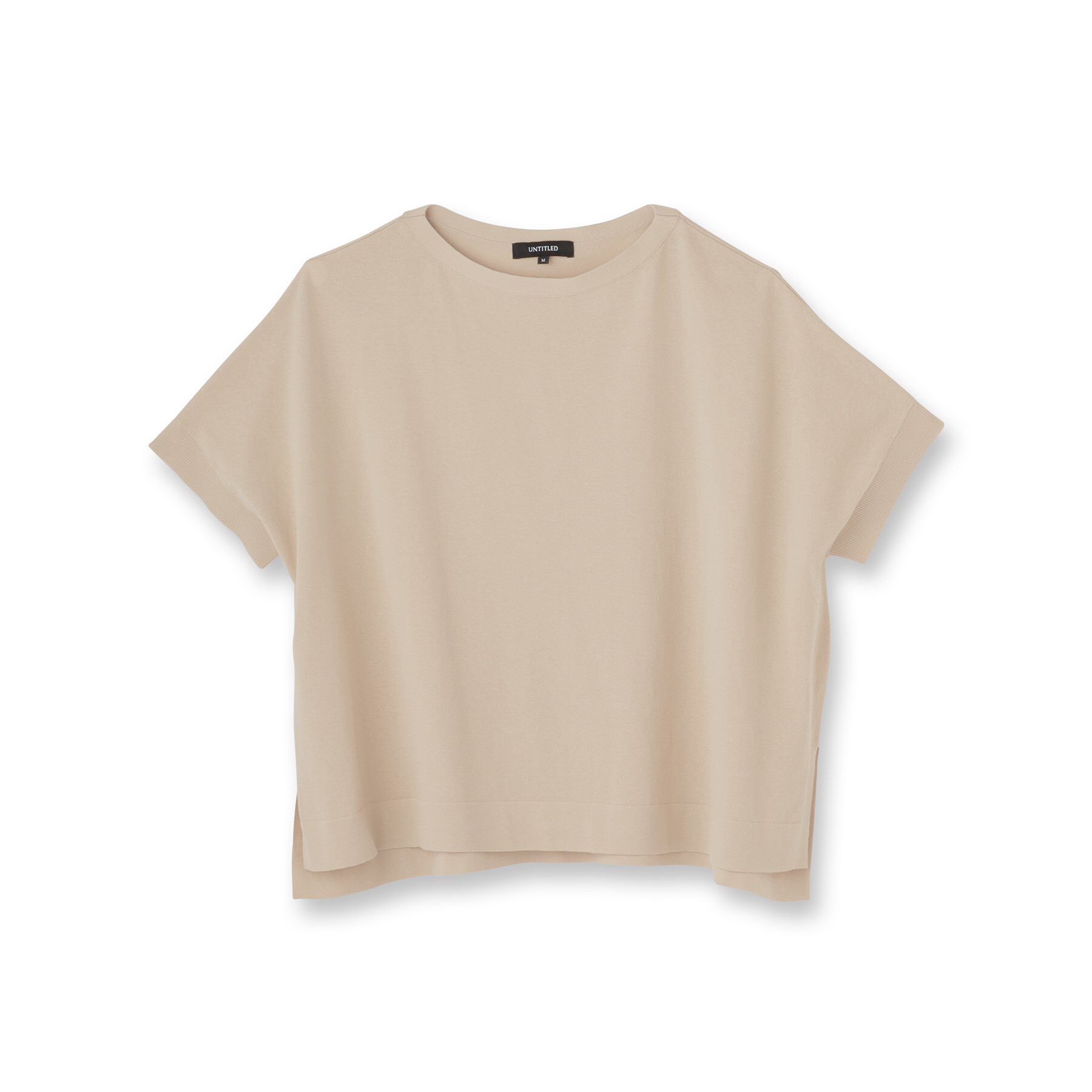 UNTITLED「【体型カバー/手洗い可】コットンリネン ワイドプルオーバーニット」|ニット・セーター|