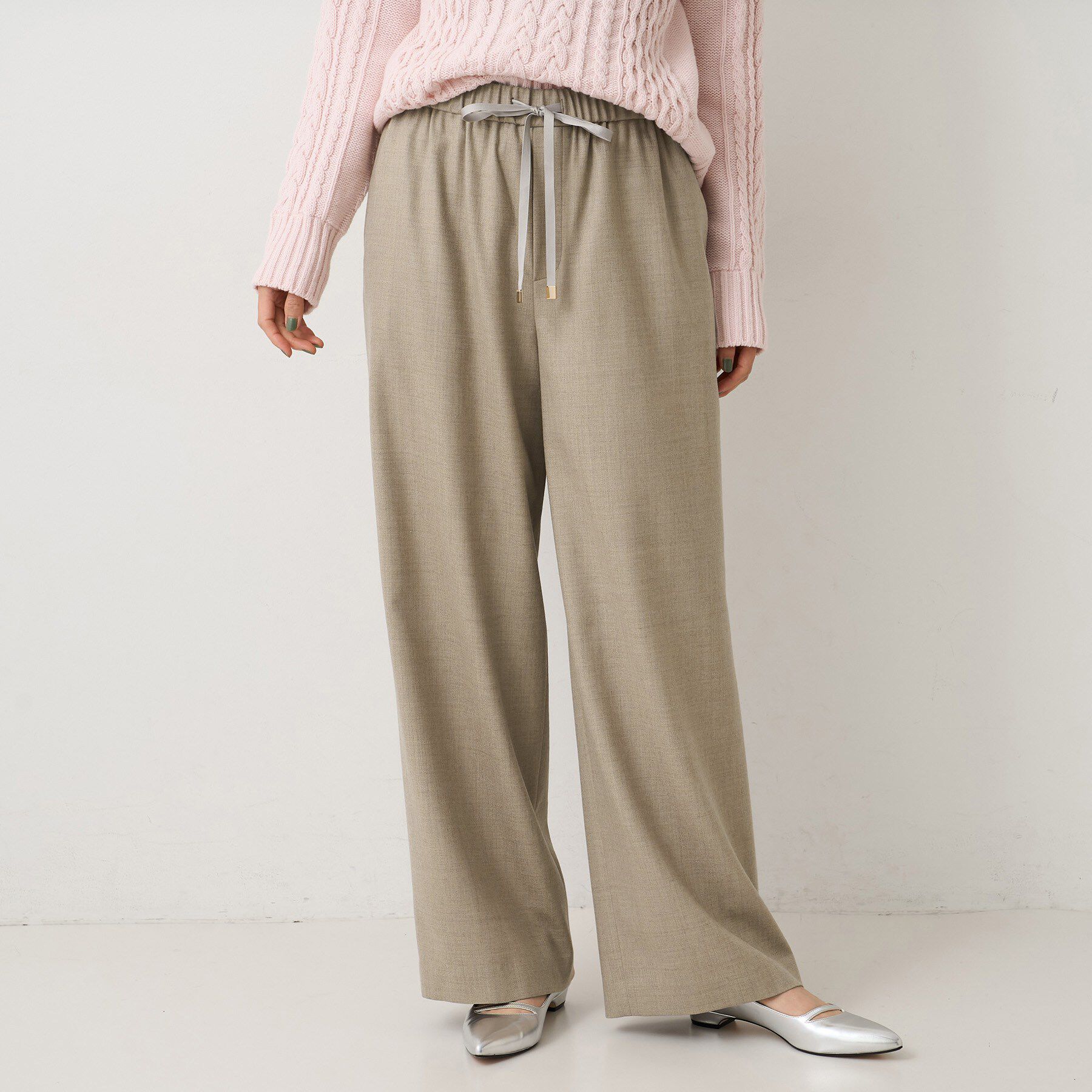 UNTITLED「【ウエストゴム/リラックス】ソフトフラノワイドパンツ」|その他|