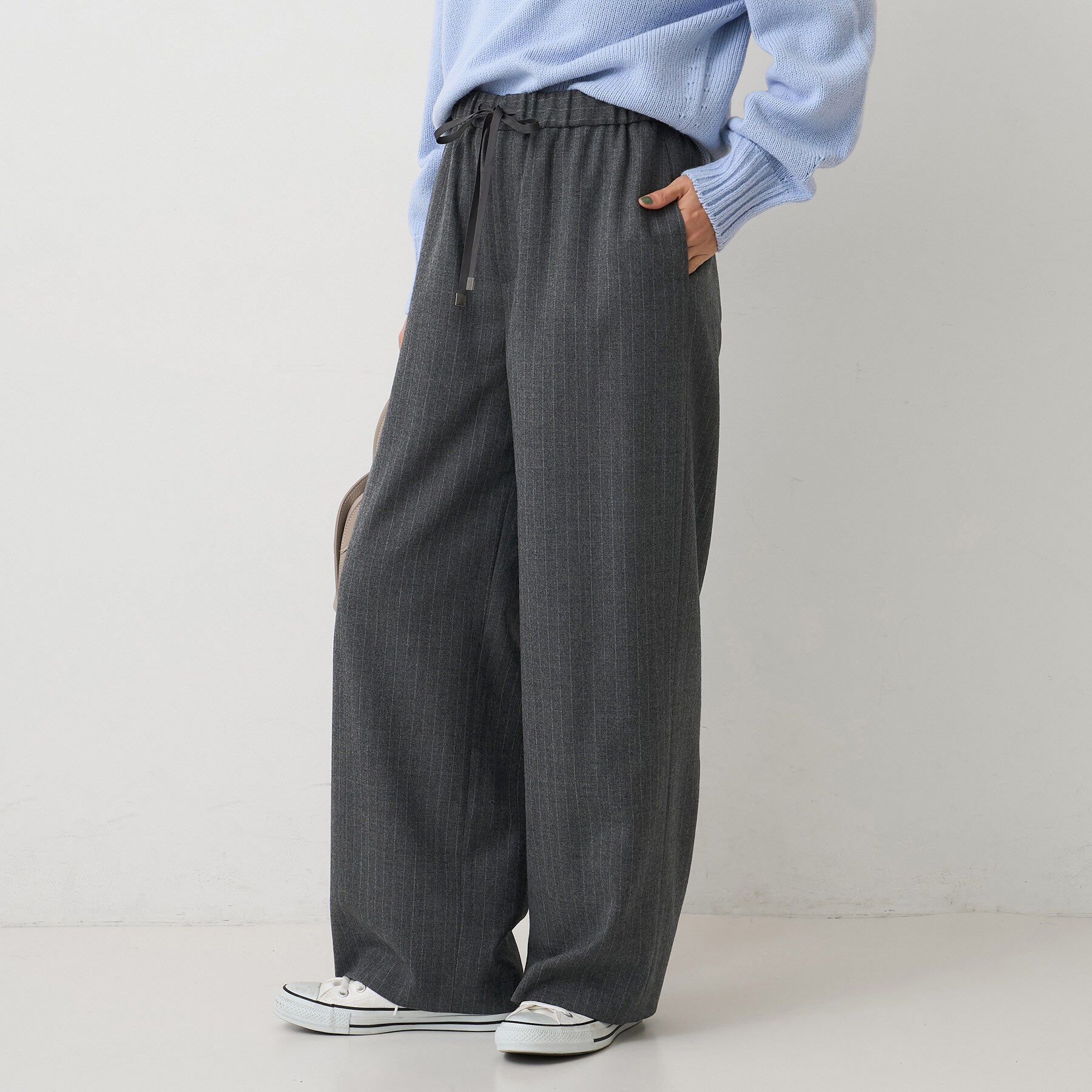 UNTITLED「【ウエストゴム/リラックス】ソフトフラノワイドパンツ」|その他|