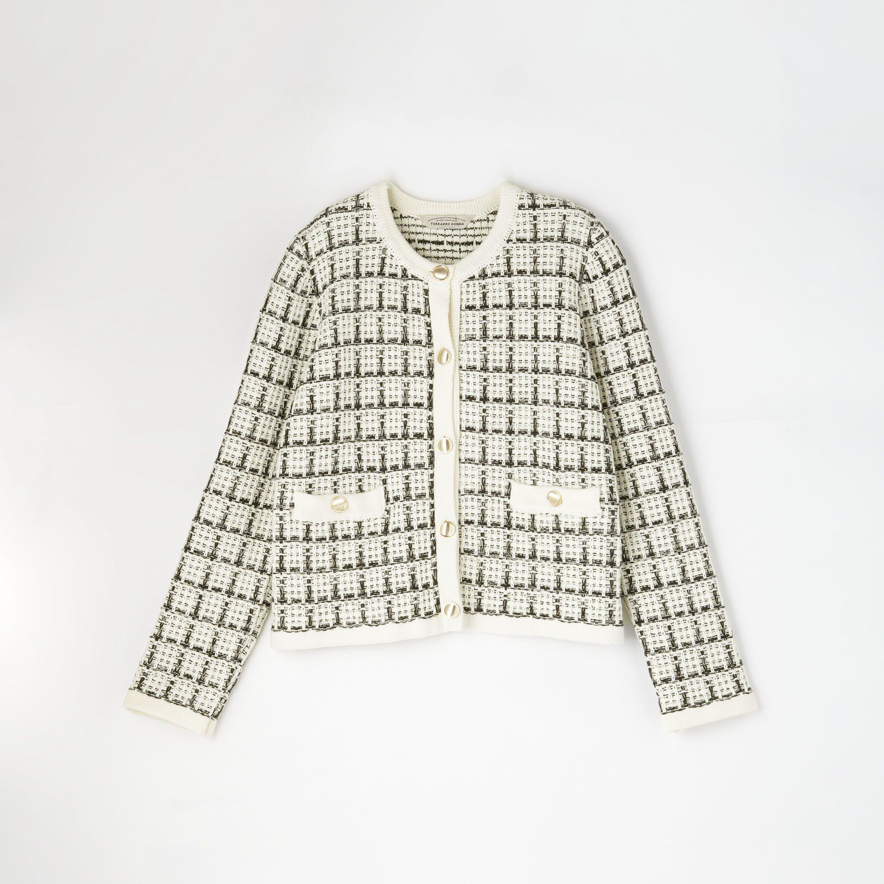 UNTITLED「【TORRAZZO DONNA】ツイードコットンカーディガン」|カーディガン|