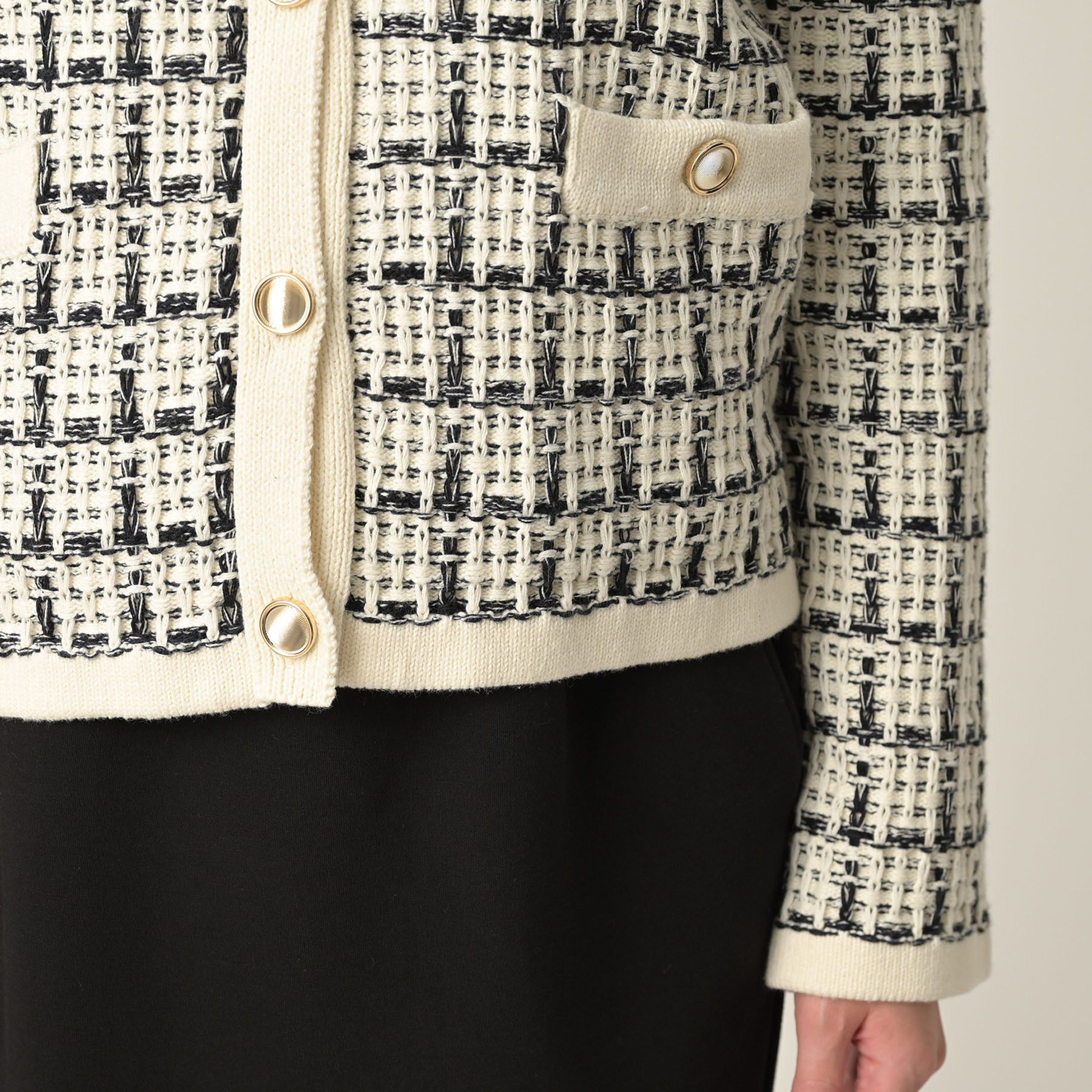 UNTITLED「【TORRAZZO DONNA】ツイードコットンカーディガン」|カーディガン|