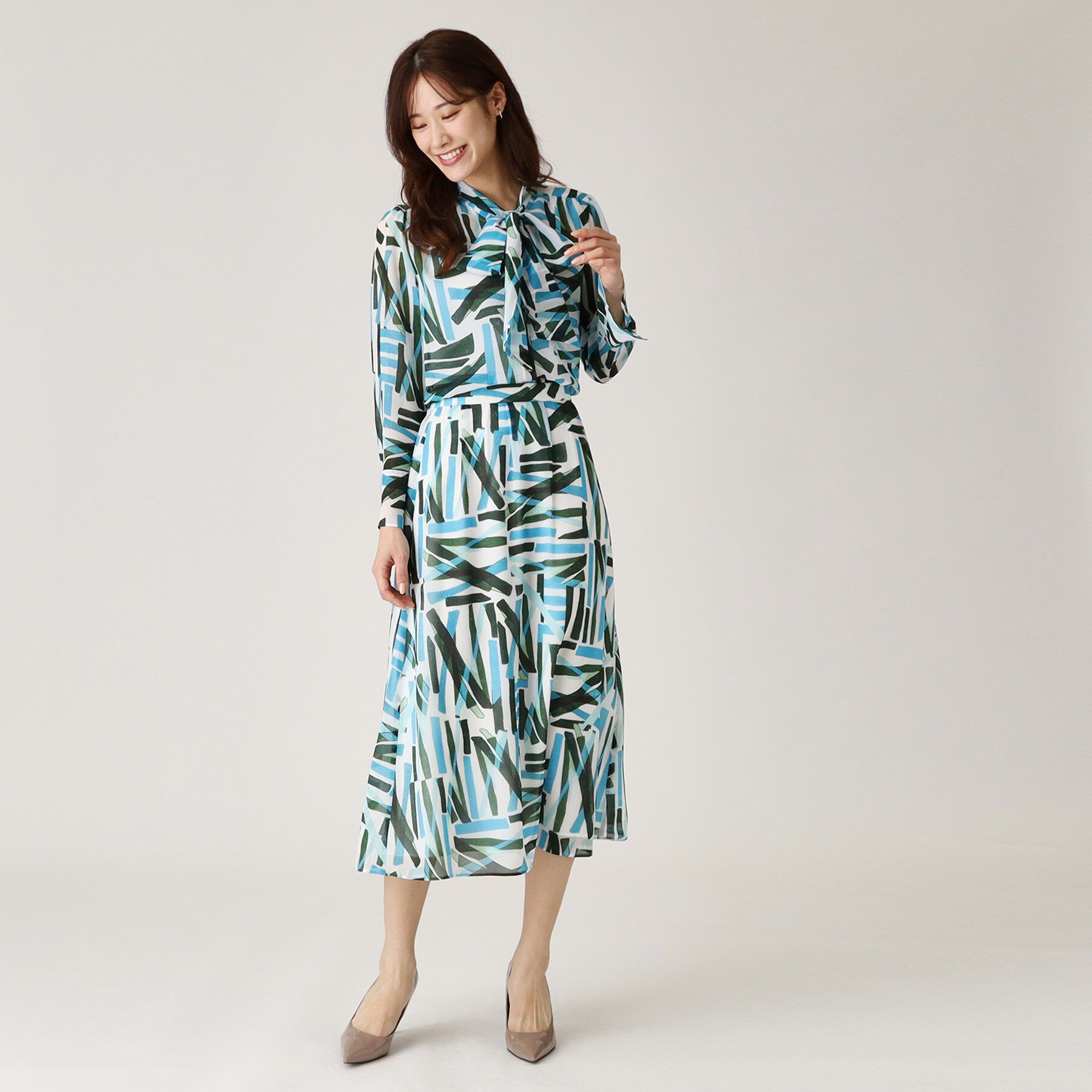 COUP DE CHANCE「【洗える／ウエストゴム】柄スカート」|スカート|