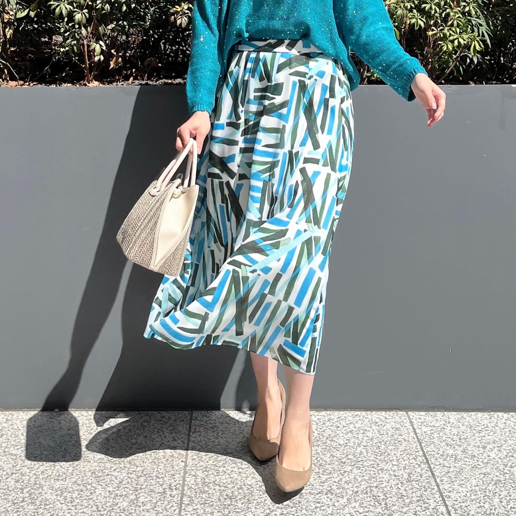 COUP DE CHANCE「【洗える／ウエストゴム】柄スカート」|スカート|