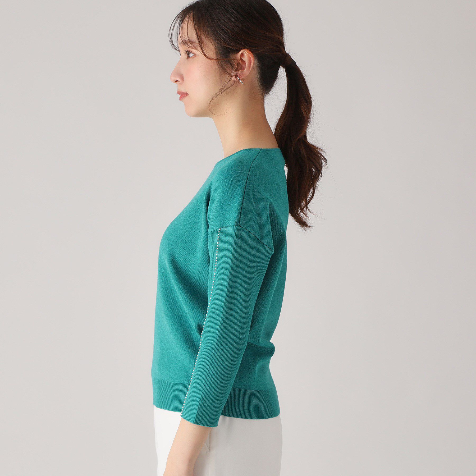 COUP DE CHANCE「【洗える】ビーズ刺しゅうニットトップス」|ニット・セーター|