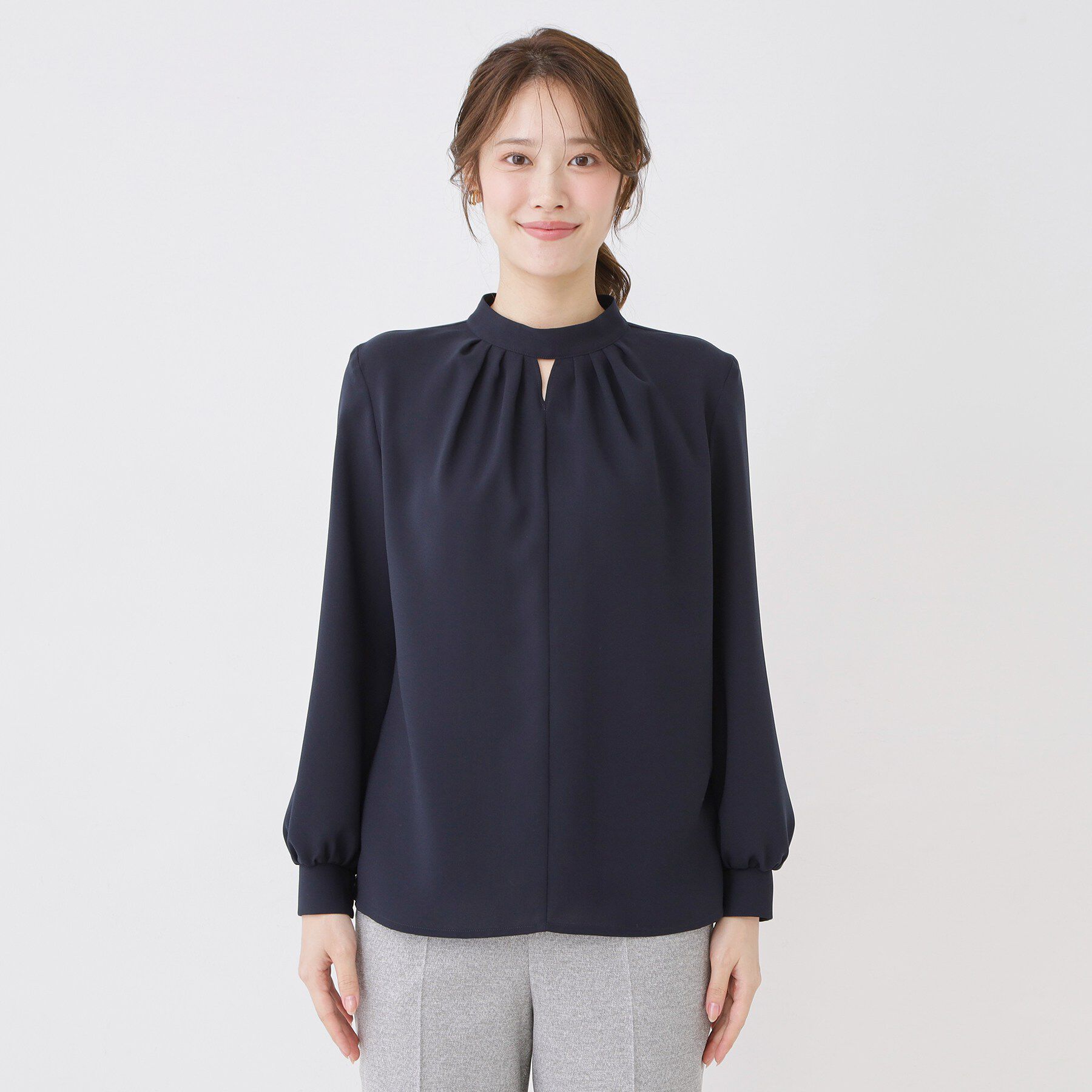 COUP DE CHANCE「【手洗い可/日本製/通勤】ネックデザインブラウス」|シャツ・ブラウス|