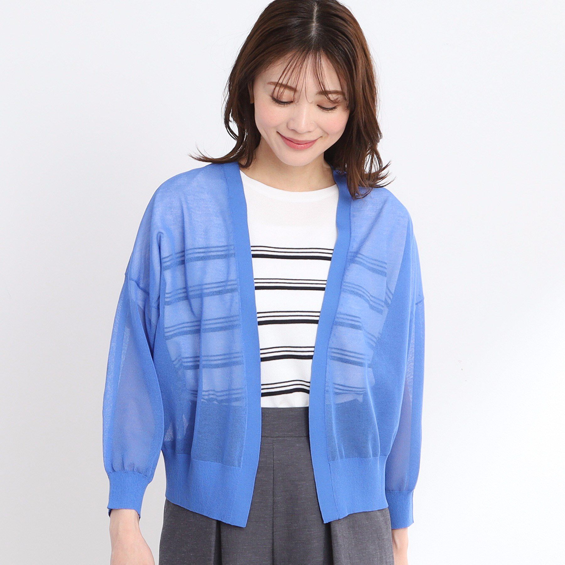 Reflect「【手洗い可】キレイめシアーカーディガン」|カーディガン|