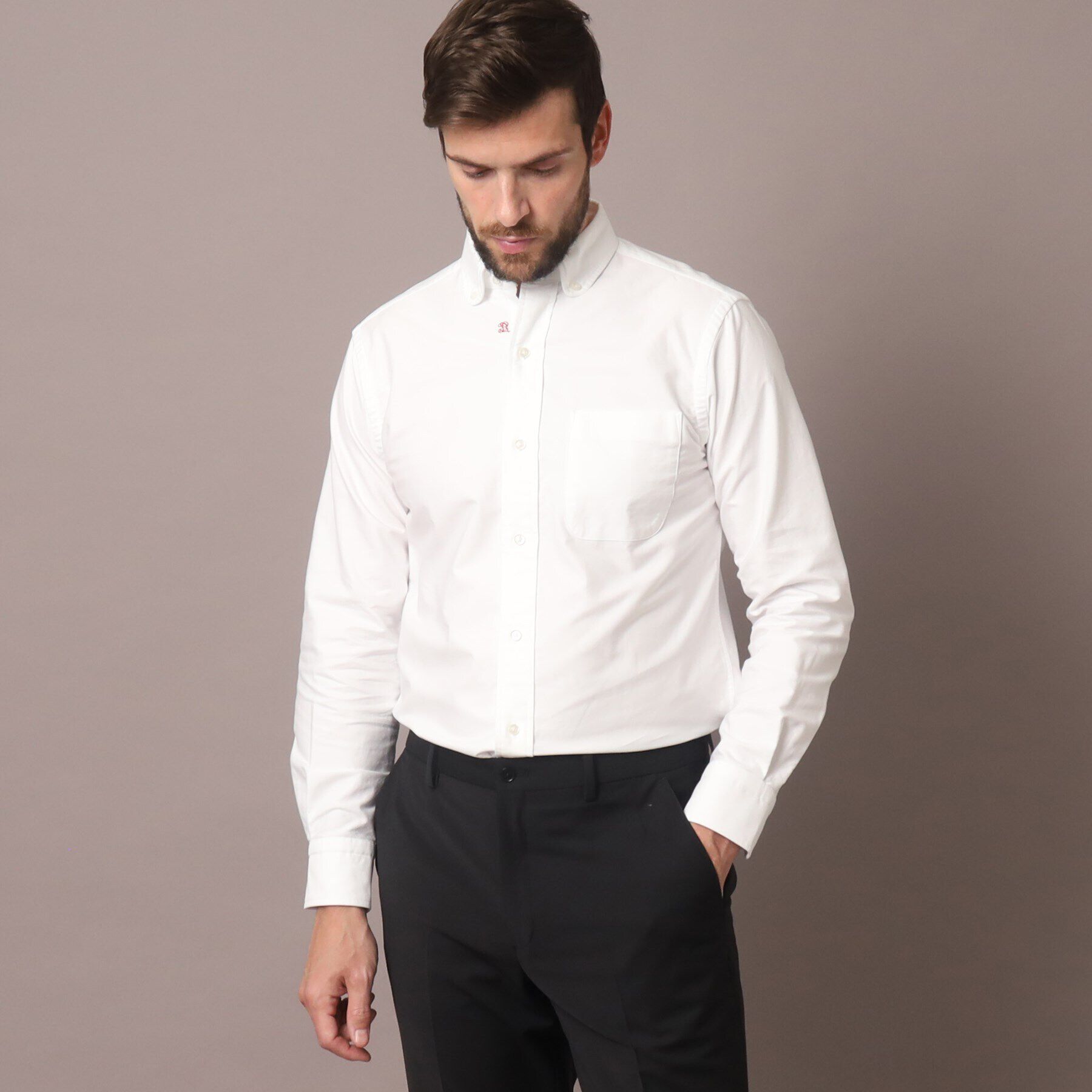 DRESSTERIOR「オックスフォード ラウンドカラーシャツ」|シャツ・ブラウス|