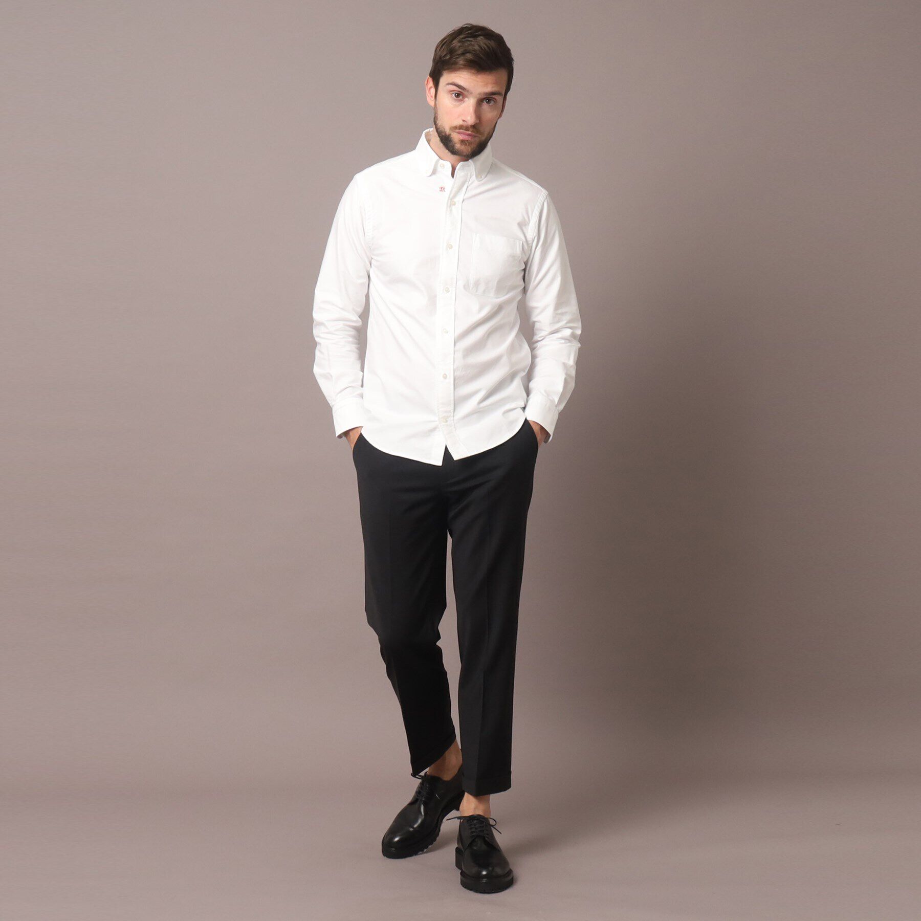 DRESSTERIOR「オックスフォード ラウンドカラーシャツ」|シャツ・ブラウス|