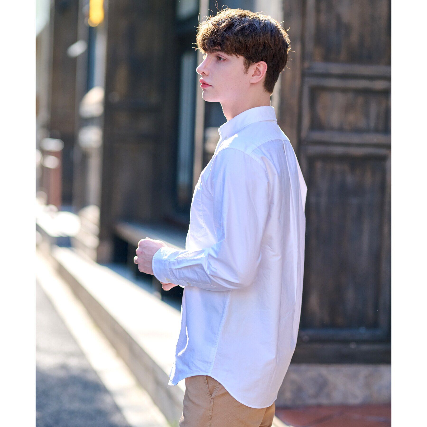 DRESSTERIOR「オックスフォード ラウンドカラーシャツ」|シャツ・ブラウス|