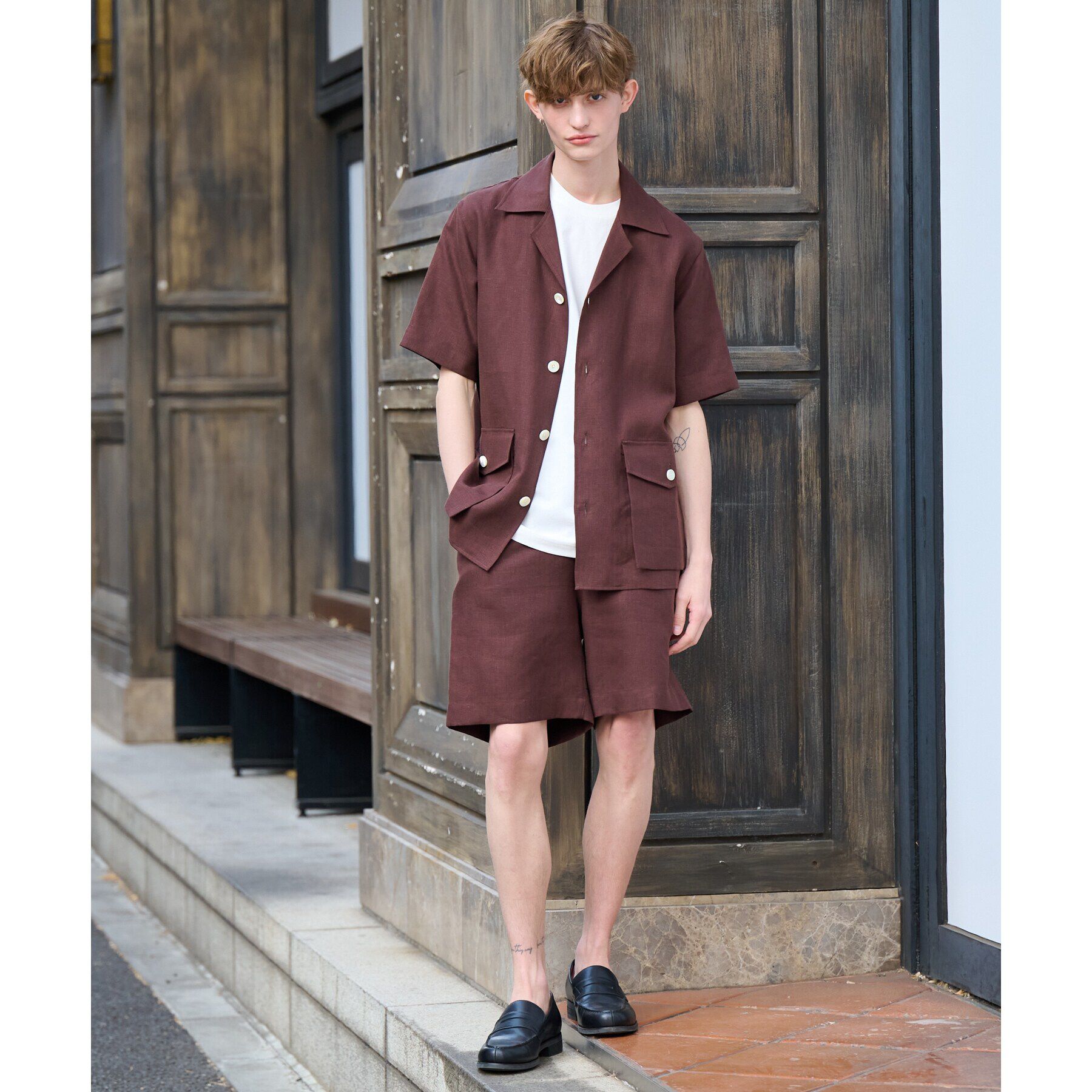 DRESSTERIOR「【Safari5月号掲載】【セットアップ可】オープンカラープエルトリコシャツ」|シャツ・ブラウス|