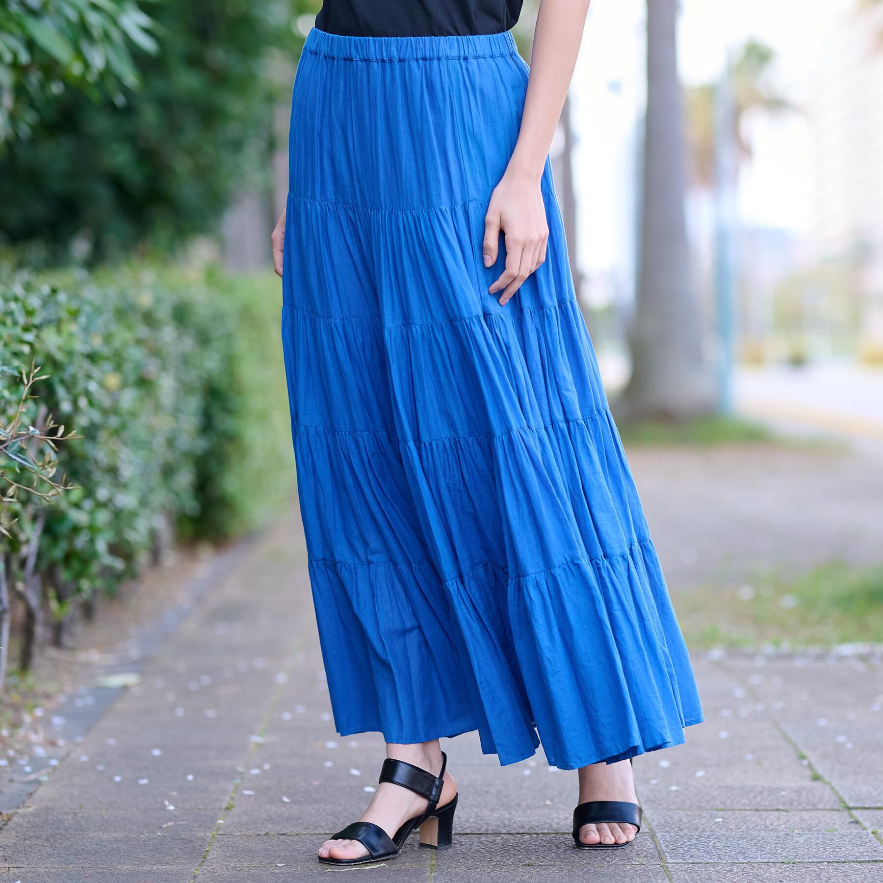 DRESSTERIOR「洗える/コットンボイルティアードスカート」|スカート|