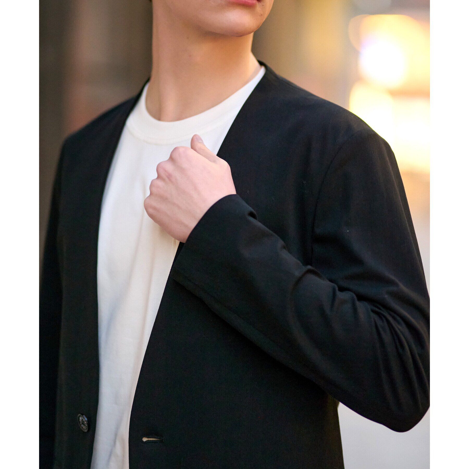 DRESSTERIOR「【セットアップ可】ドライトリコット ノーカラージャケット」|ノーカラージャケット|