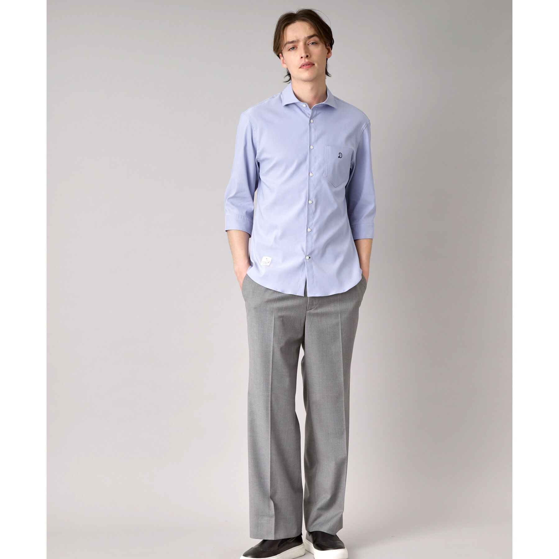 DRESSTERIOR「リネン混スリークオーターシャツ」|シャツ・ブラウス|