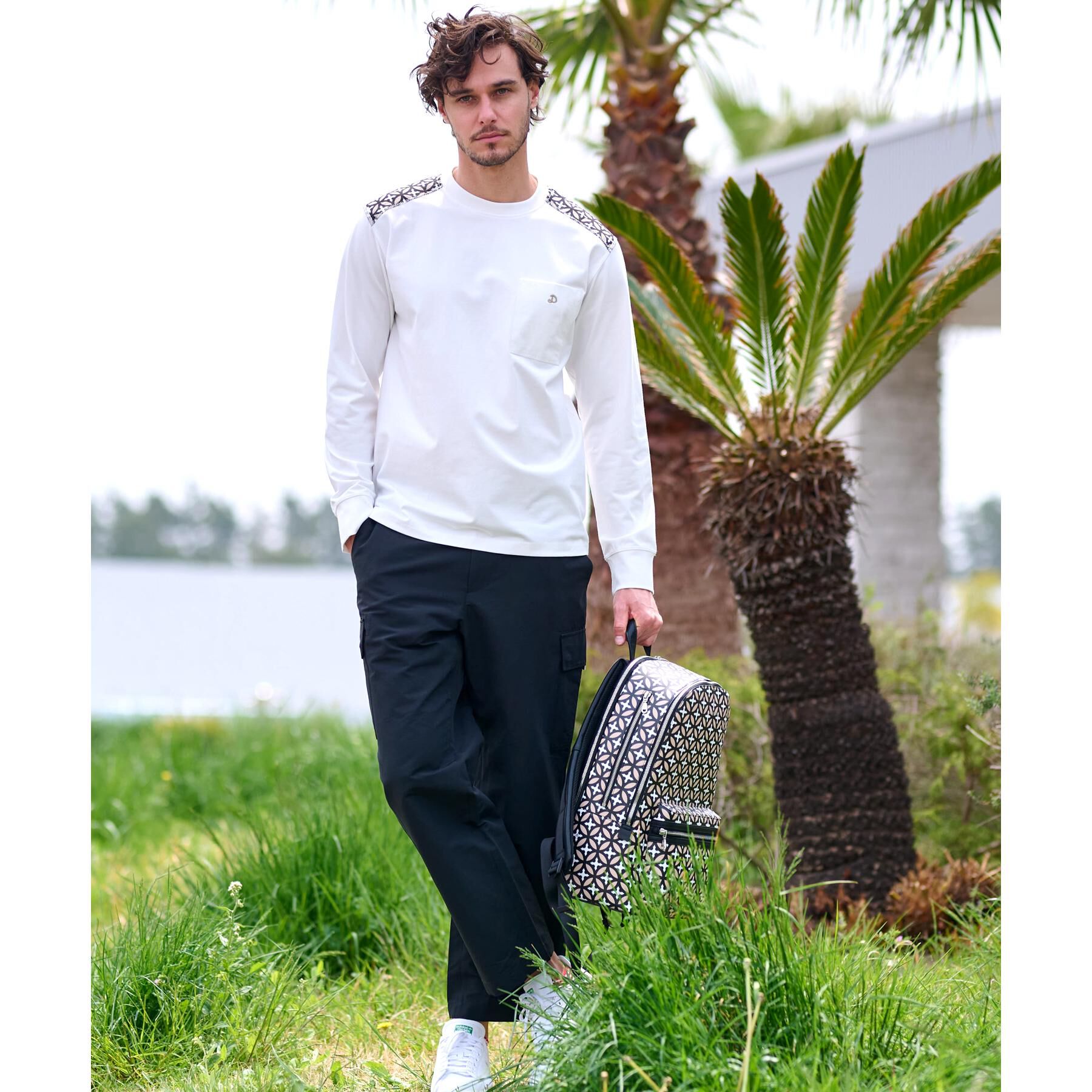 DRESSTERIOR「【接触冷感/UVカット】BACK BREEZE TECH ロングTシャツ」|Tシャツ・カットソー|