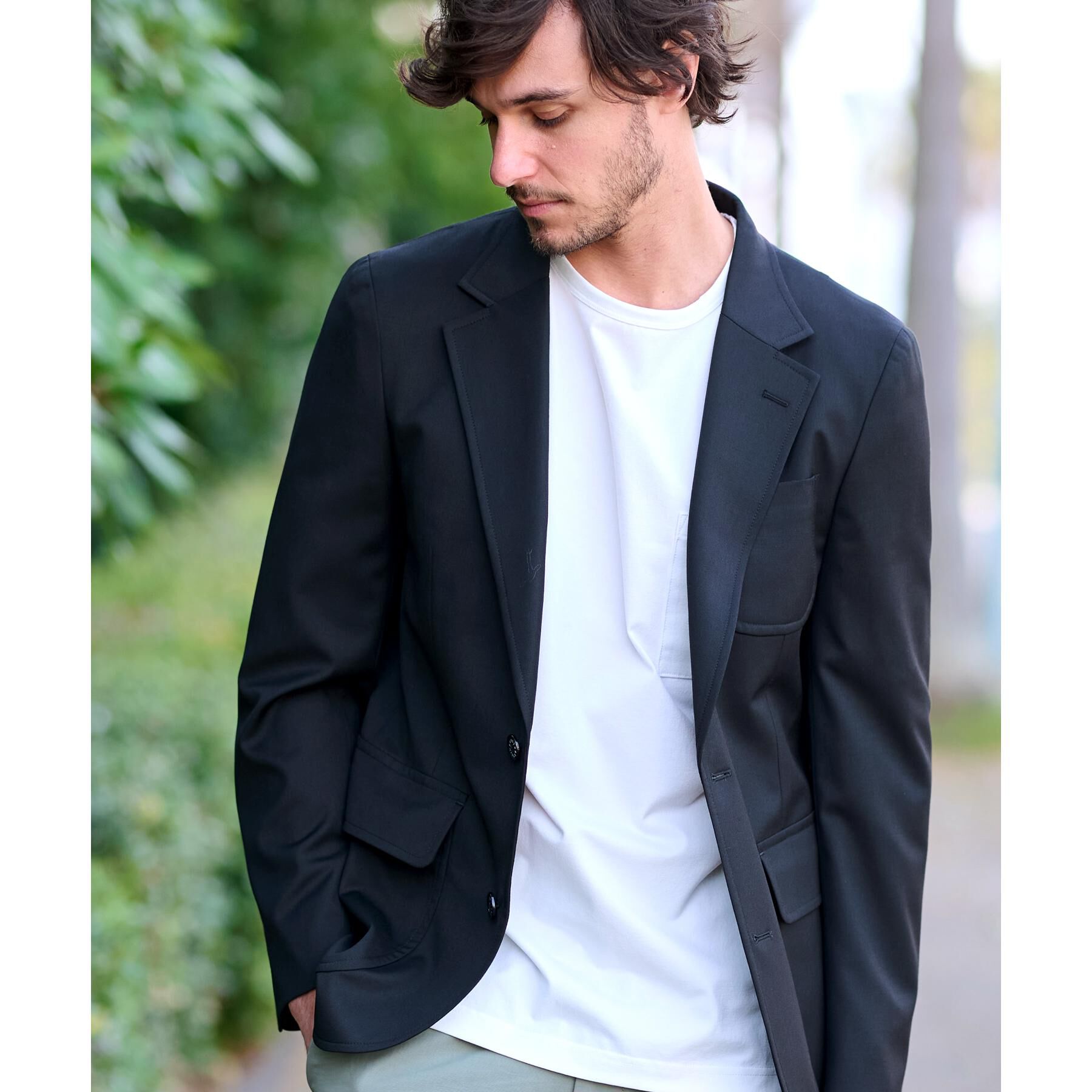 DRESSTERIOR「ウールブレンド コンフォータブルジャケット」|テーラードジャケット|