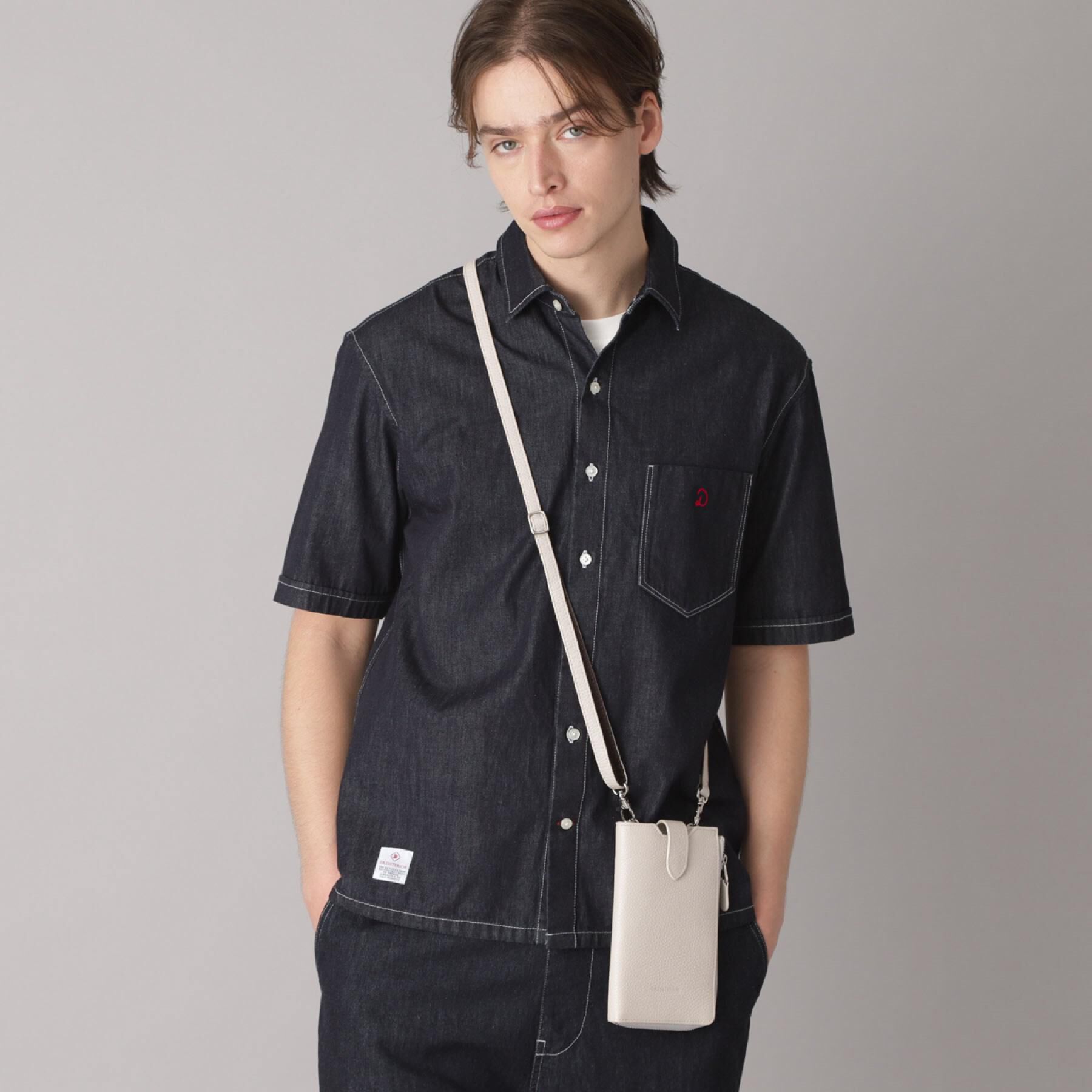 DRESSTERIOR「【セットアップ可】ライトデニム ハーフスリーブシャツ」|シャツ・ブラウス|