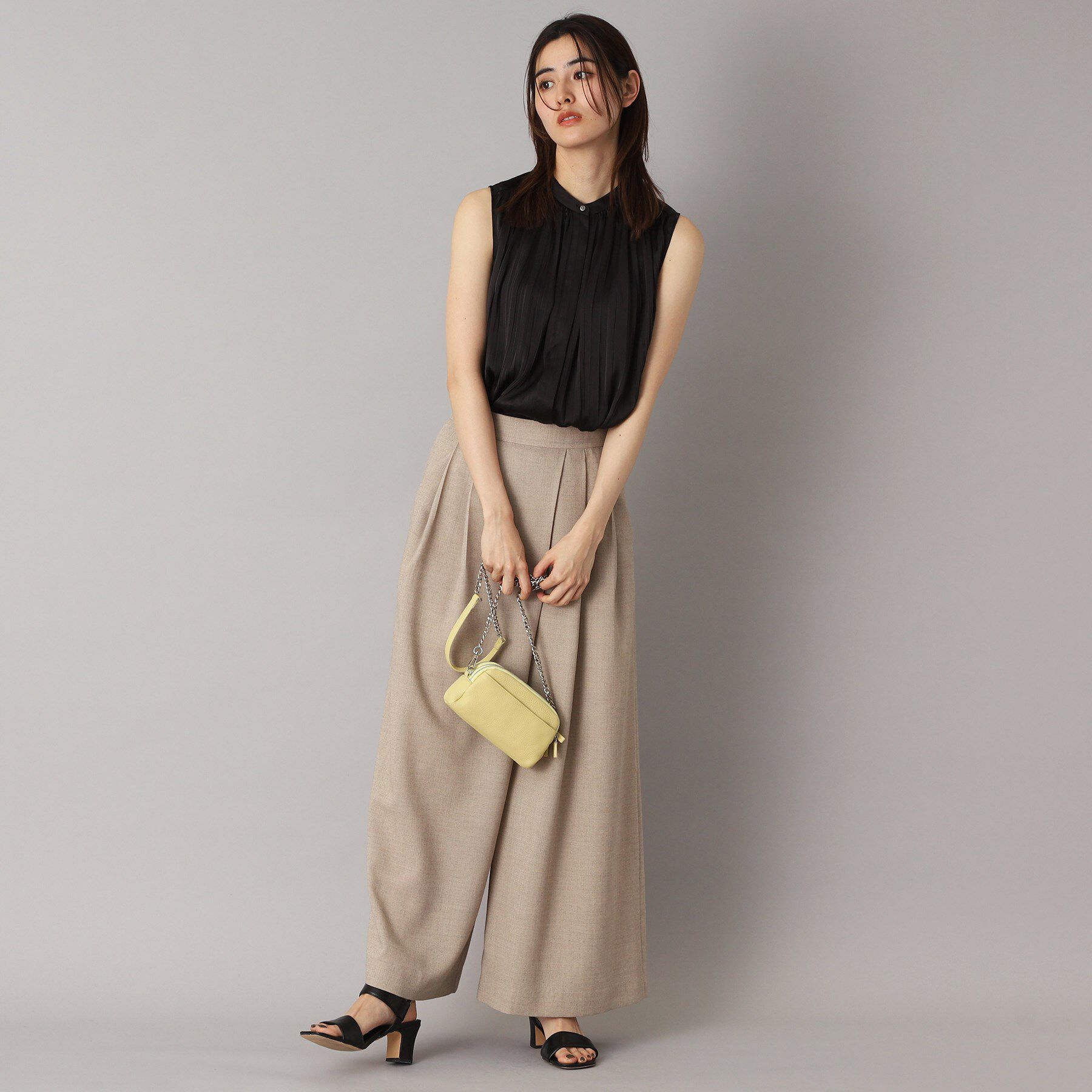 DRESSTERIOR「【洗える/きれいめ】プリーツサテンブラウス」|シャツ・ブラウス|