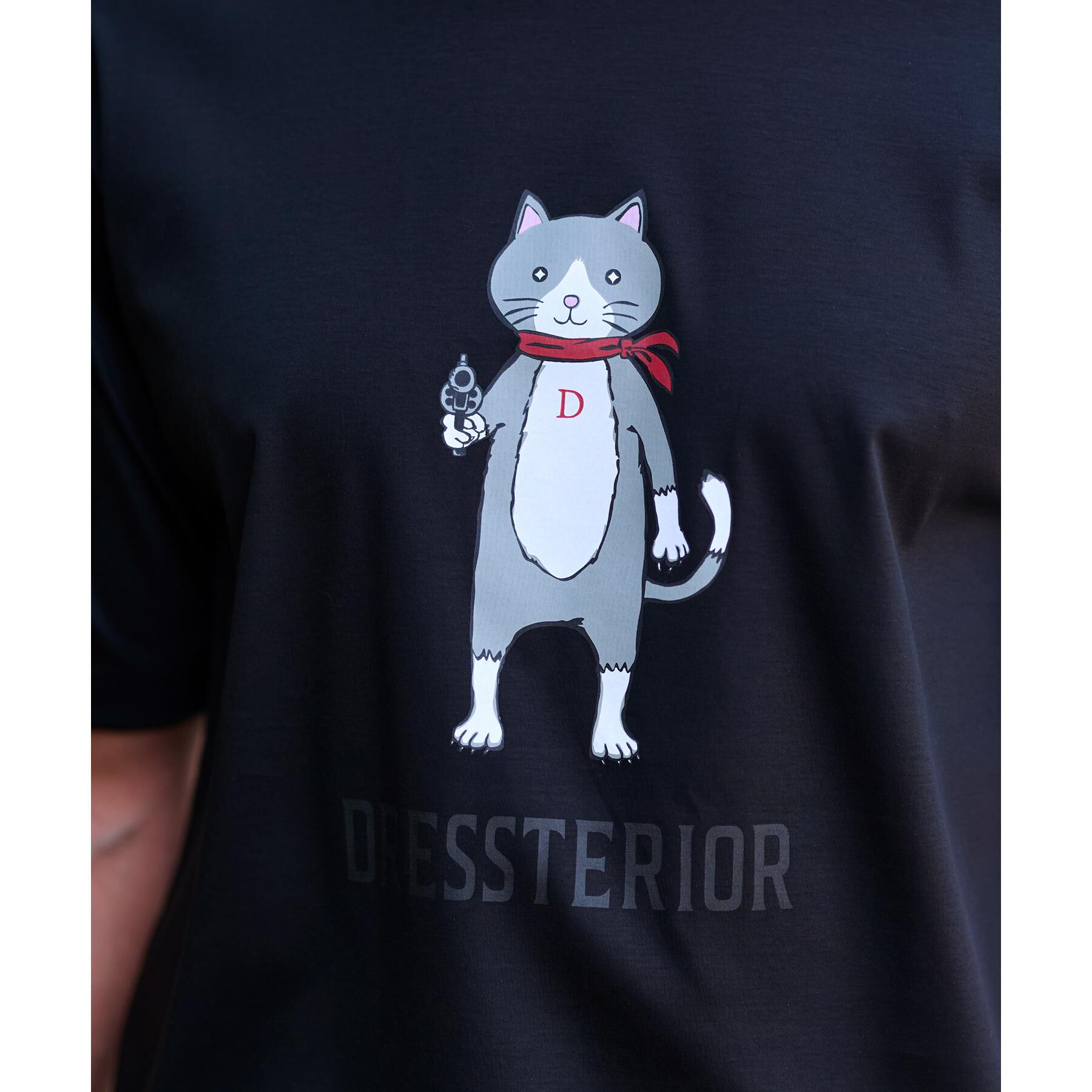 DRESSTERIOR「【接触冷感／抗菌防臭／消臭】ICE CLEAR COTTON キャットTシャツ」|Tシャツ・カットソー|