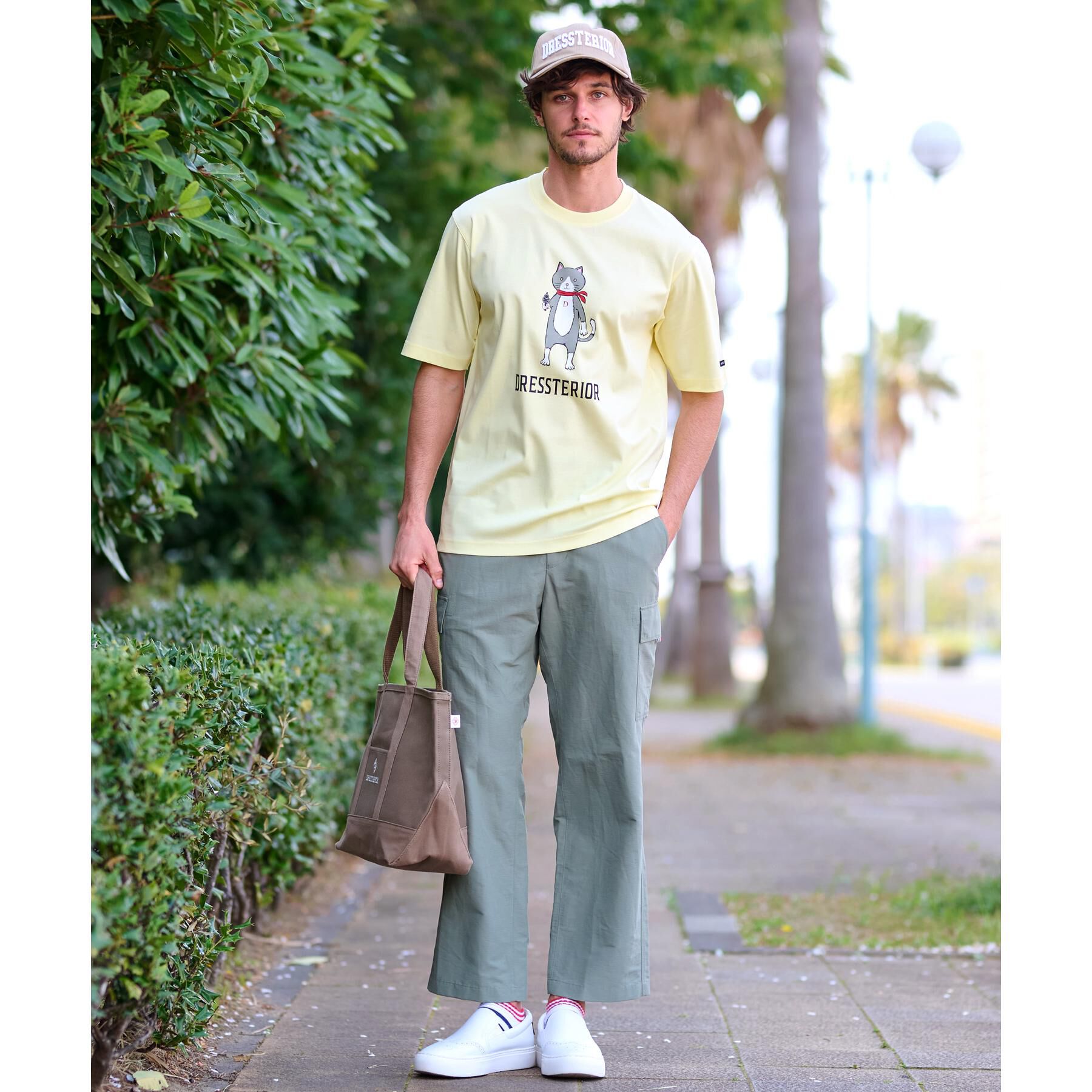 DRESSTERIOR「【接触冷感／抗菌防臭／消臭】ICE CLEAR COTTON キャットTシャツ」|Tシャツ・カットソー|