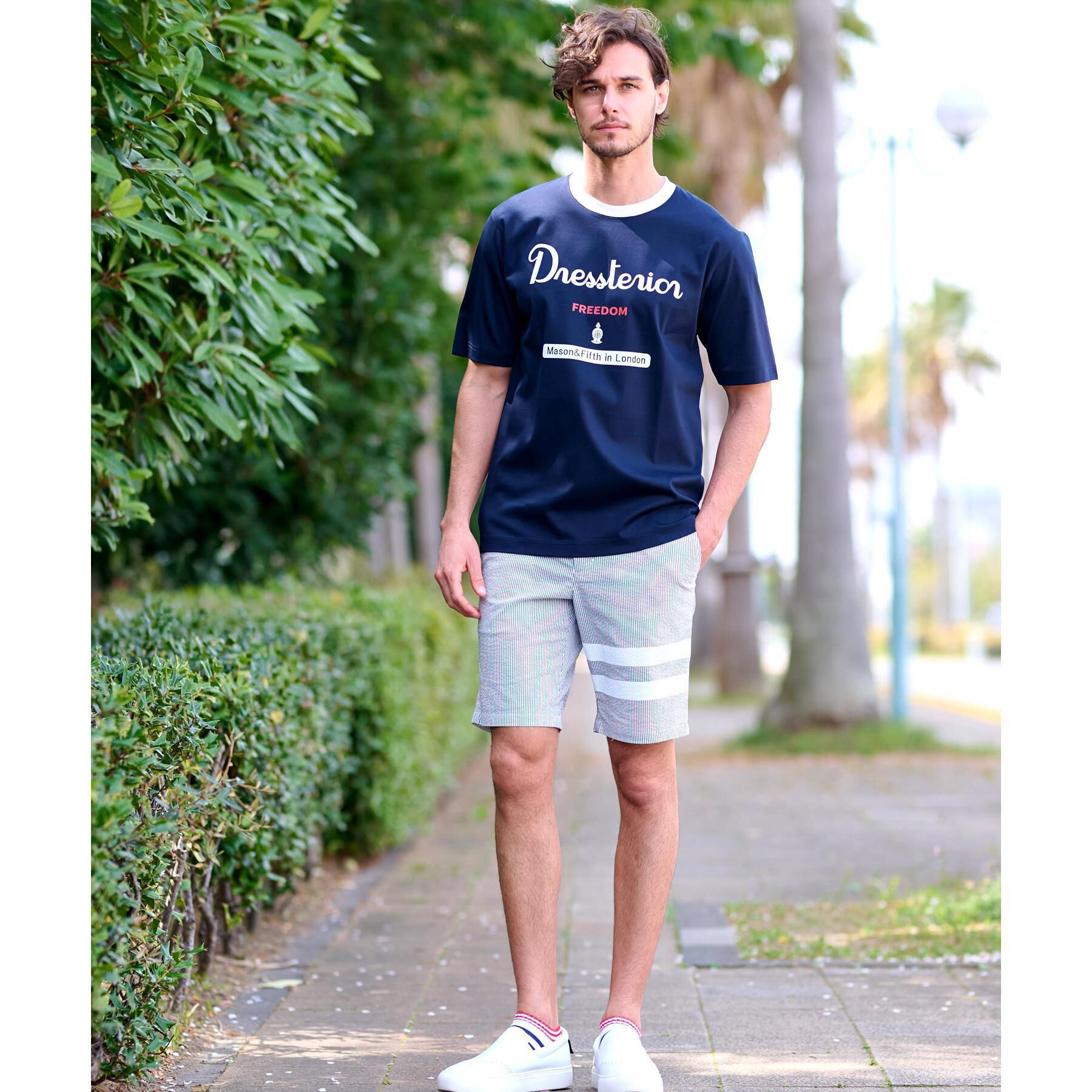 DRESSTERIOR「【接触冷感/抗菌防臭/消臭】ICE CLEAR COTTON ロゴT」|Tシャツ・カットソー|