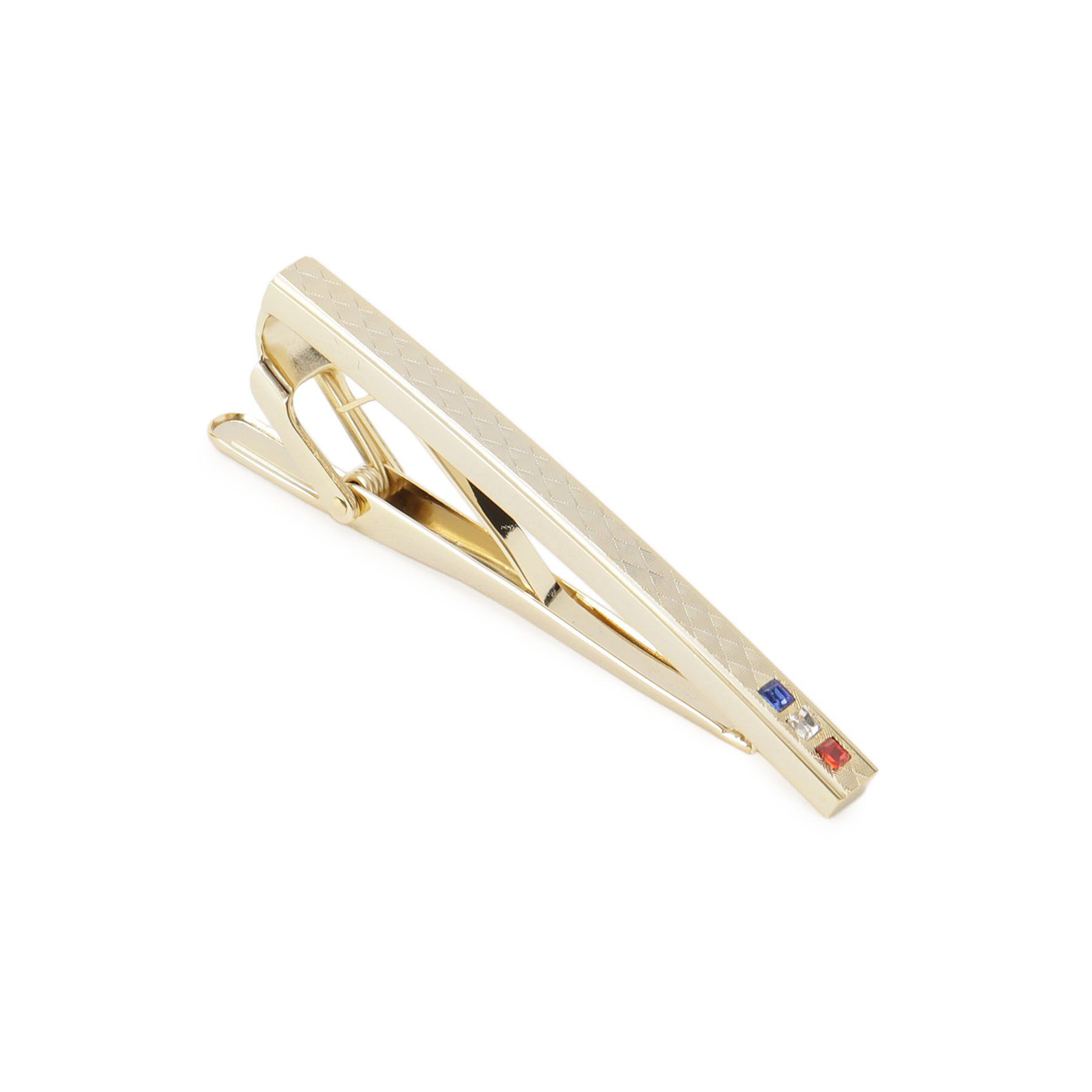 DRESSTERIOR「トリコロール ダイヤカットタイバー」|ネクタイピン・カフスボタン|ゴールド(007)