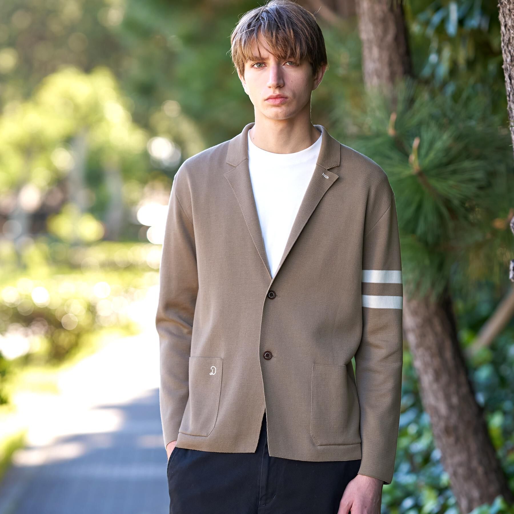 DRESSTERIOR「スプリング ニットジャケット」|カーディガン|ベージュ(052)