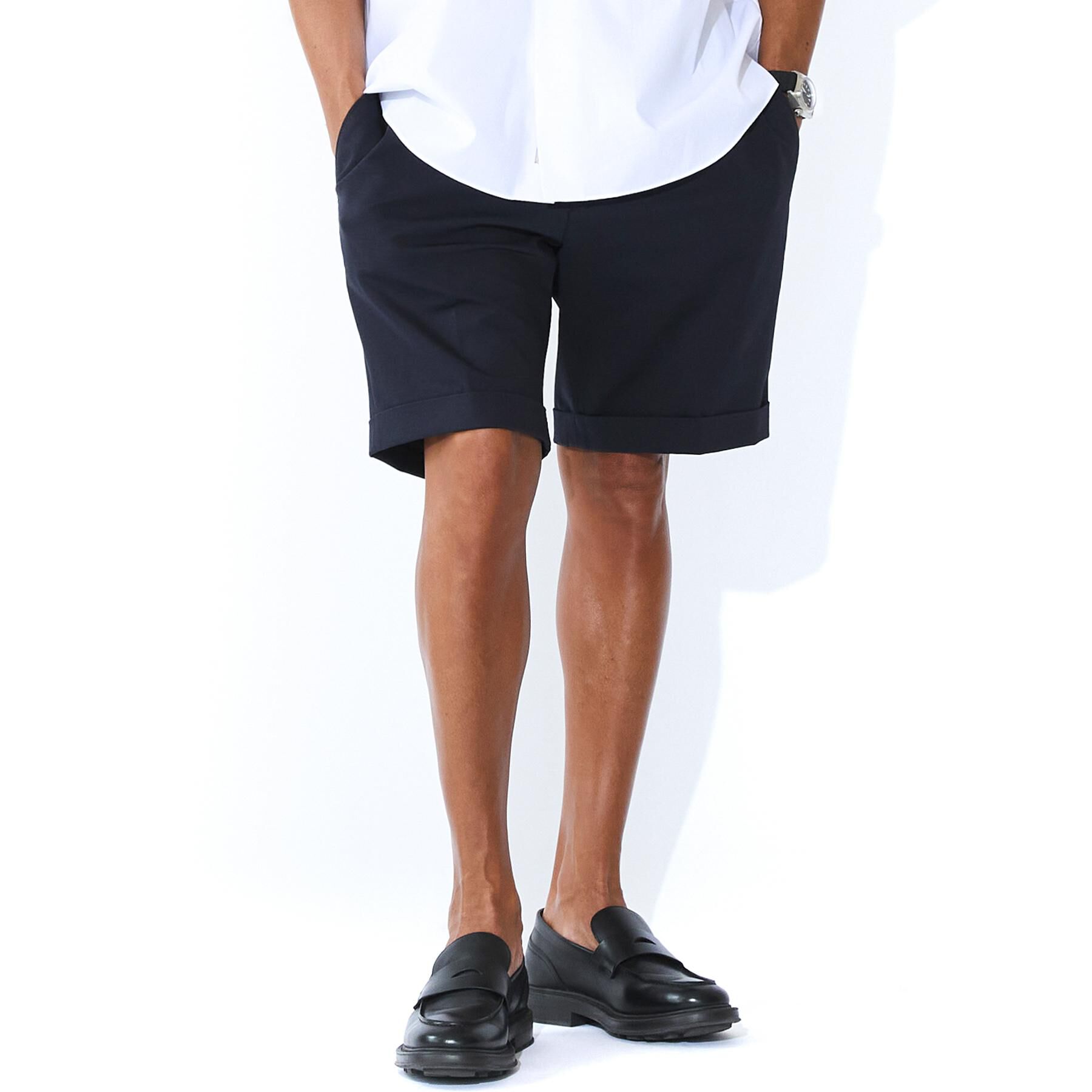 DRESSTERIOR「【干場義雅&times;MOVB&times;DRESSTERIOR】トリプルコラボ DUPLEX COTTON ハーフパン」|その他|ネイビー(094)