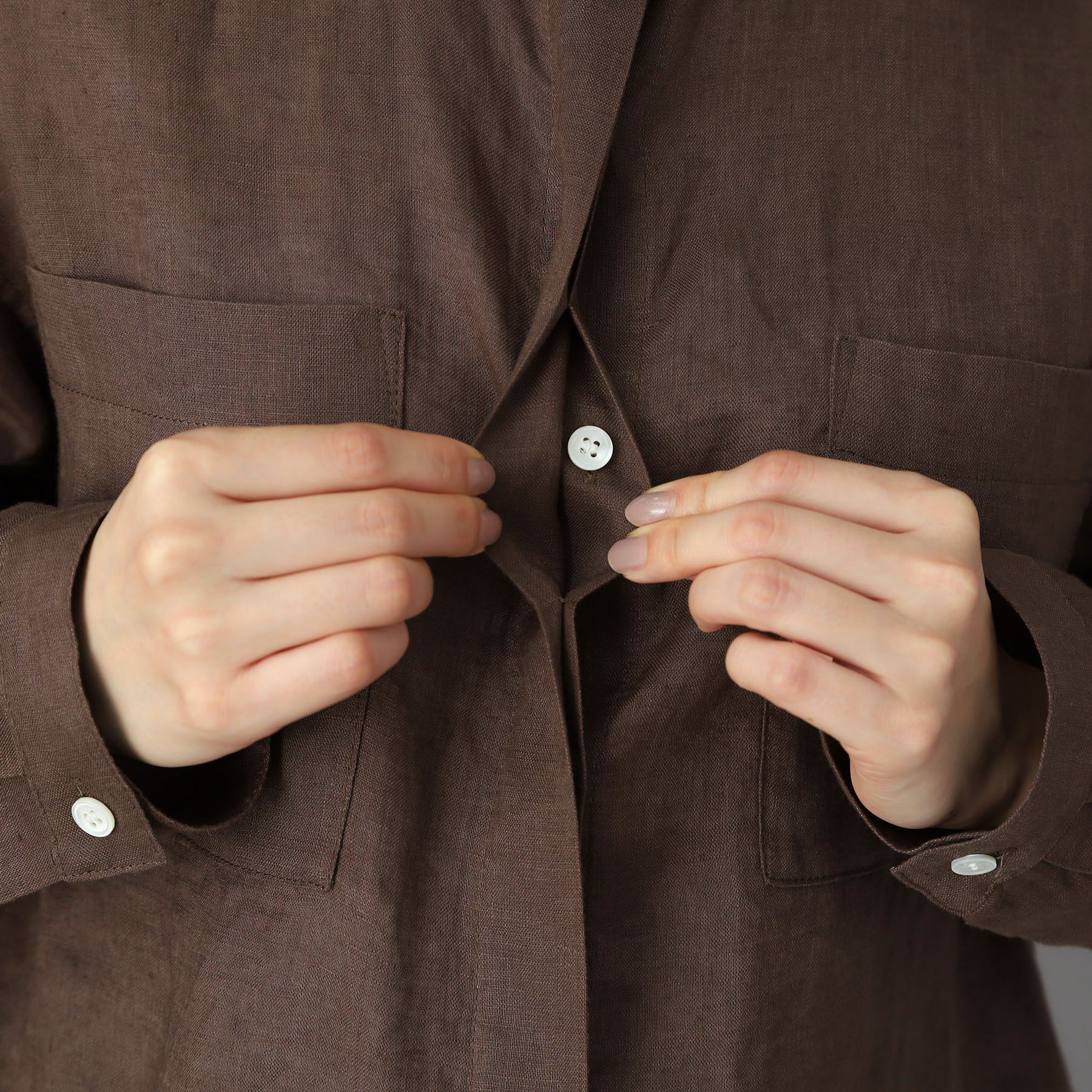 DRESSTERIOR「ストライプリネン ドロストシャツ」|シャツ・ブラウス|