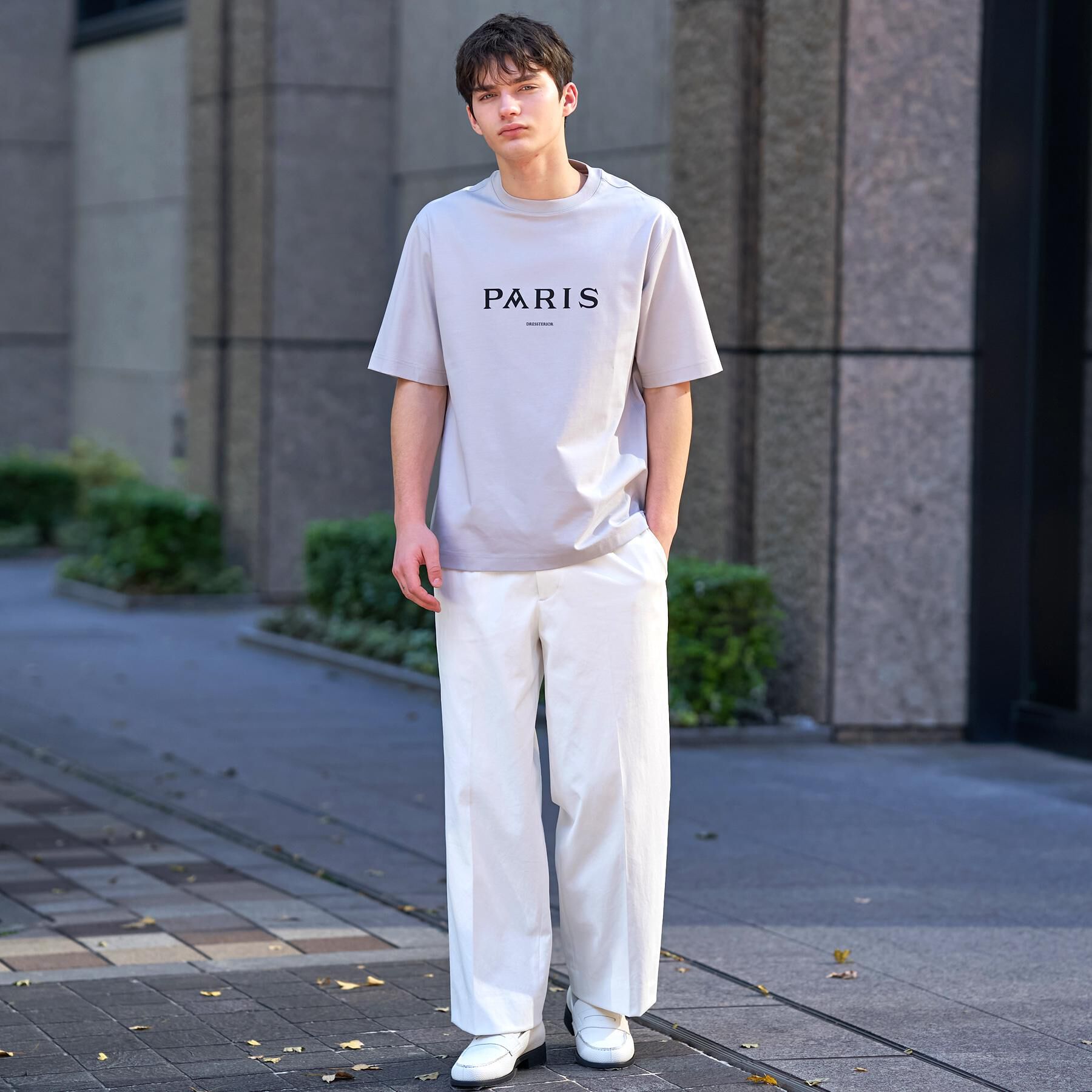 DRESSTERIOR「【接触冷感／UVカット／抗菌防臭／しわ防止】クールデオドラント ロゴTシャツ」|Tシャツ・カットソー|