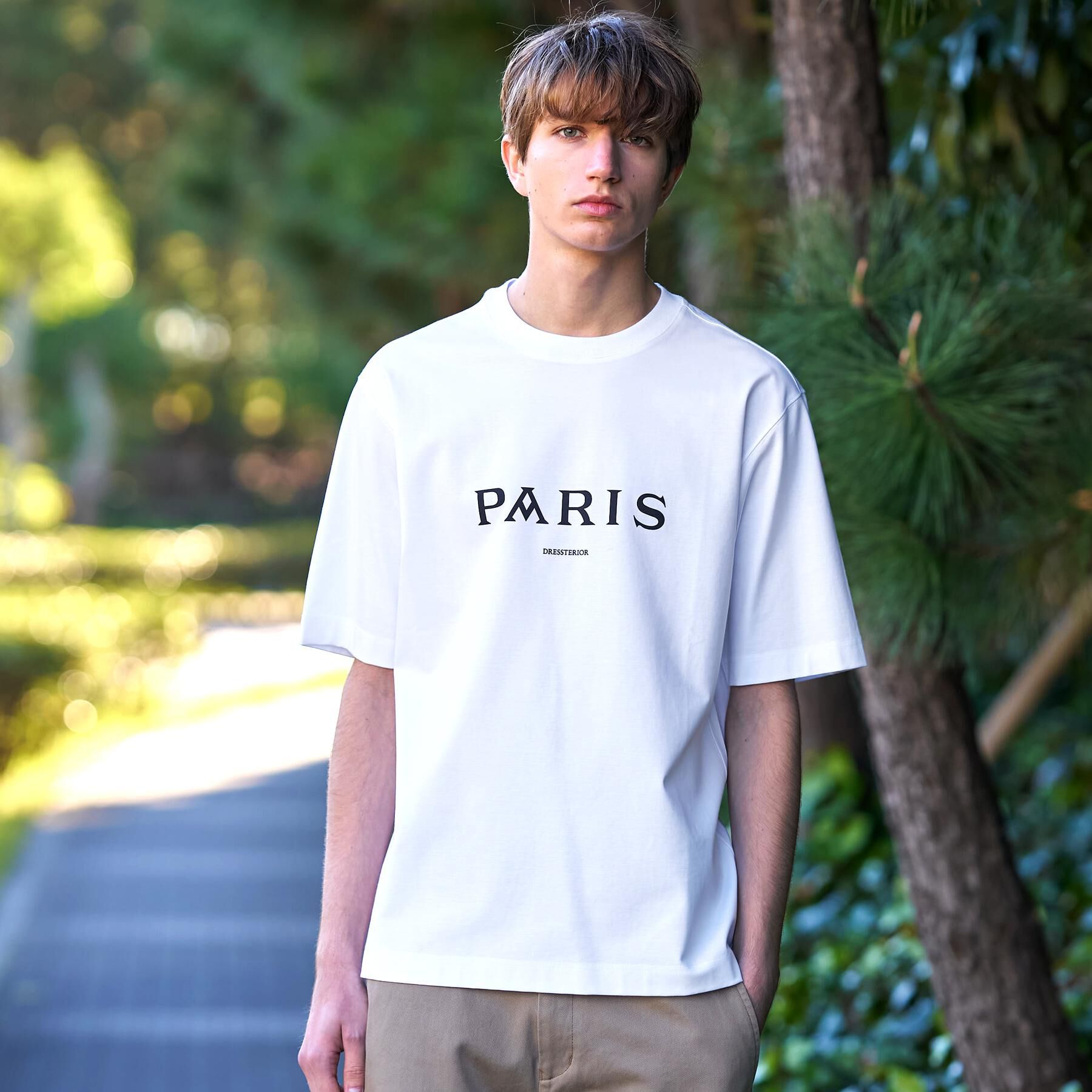 DRESSTERIOR「【接触冷感／UVカット／抗菌防臭／しわ防止】クールデオドラント ロゴTシャツ」|Tシャツ・カットソー|