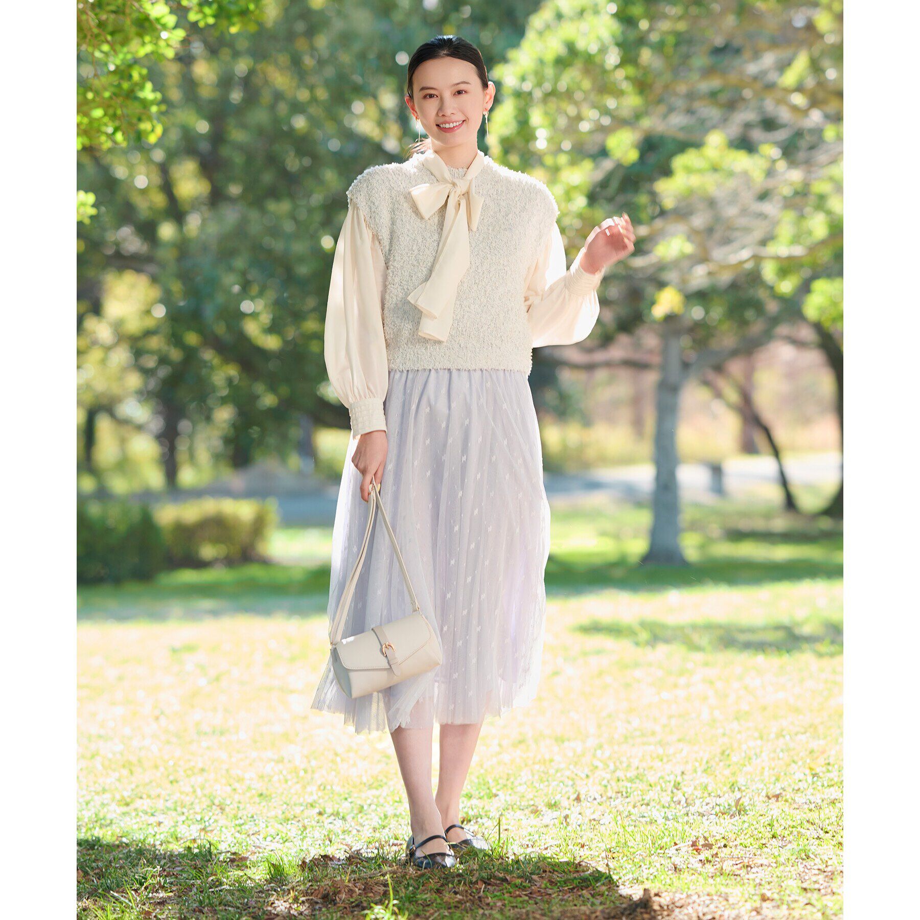 grove「ラメリリーニットベスト」|ベスト・ジレ|