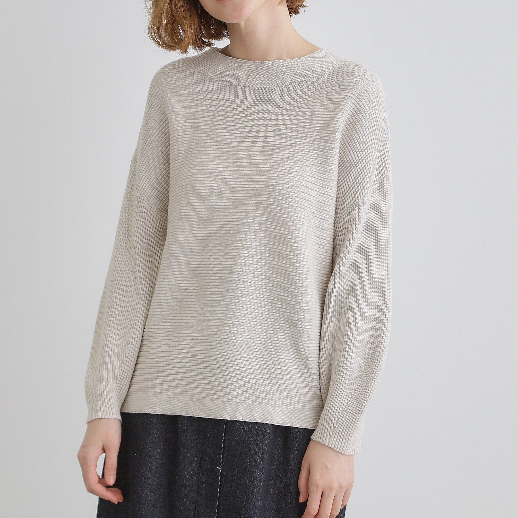 grove「コットンブレンドガーターニット」|ニット・セーター|