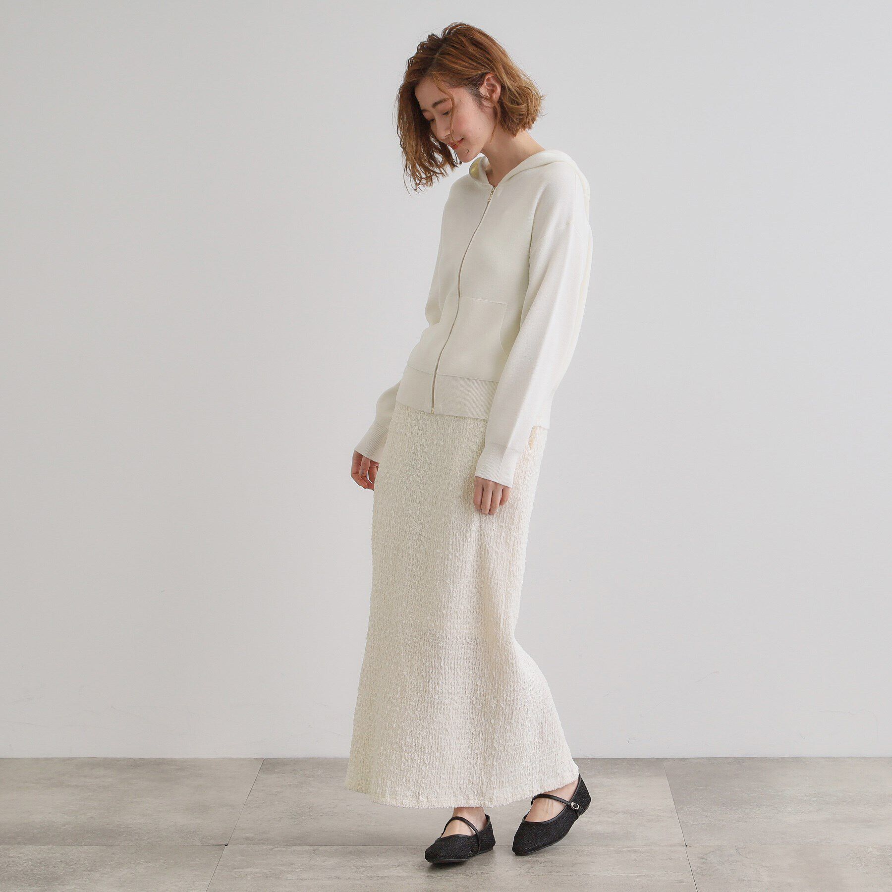 grove「シャーリングナロースカート」|スカート|