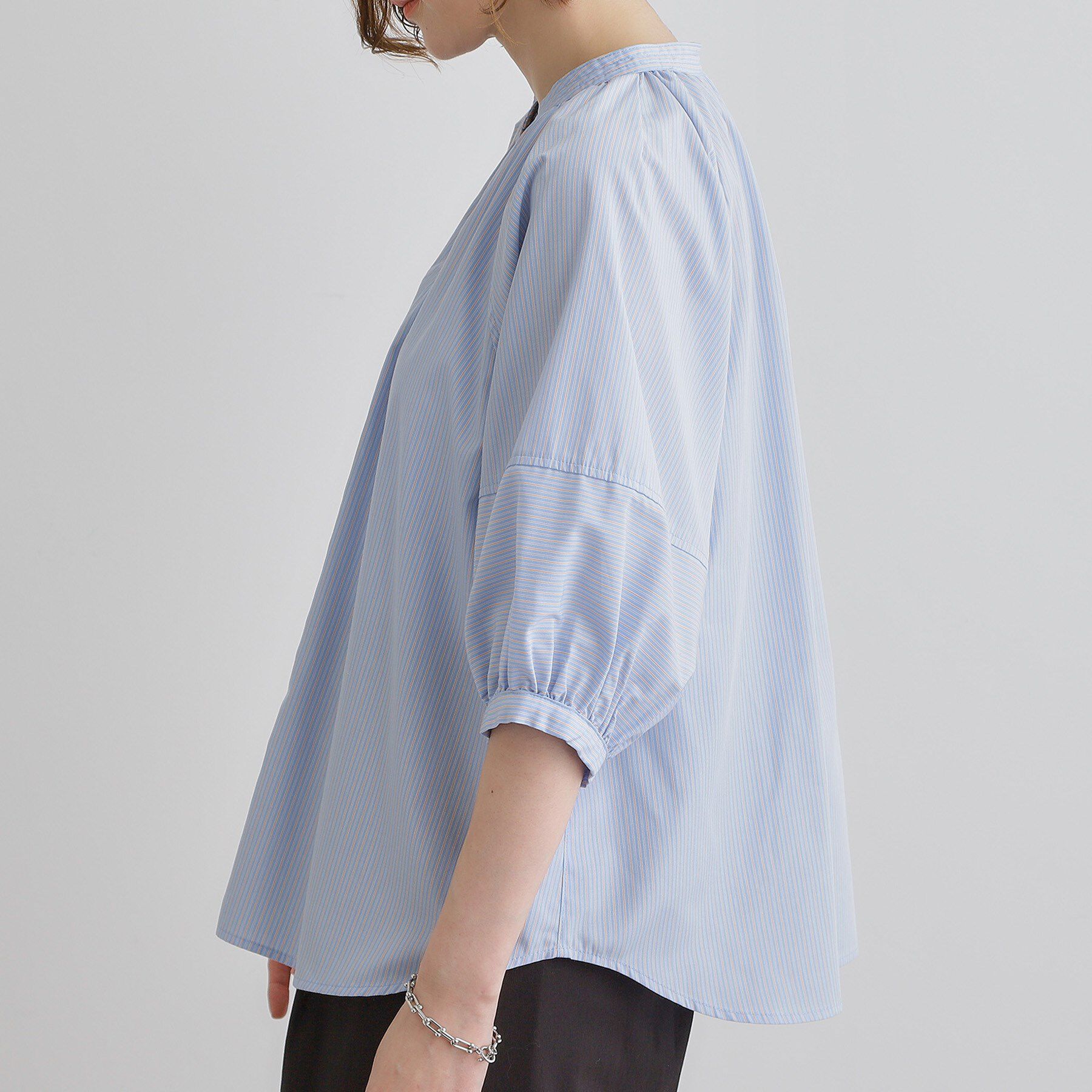 grove「【夏に嬉しい機能付き】ランタンスリーブシャツブラウス」|シャツ・ブラウス|