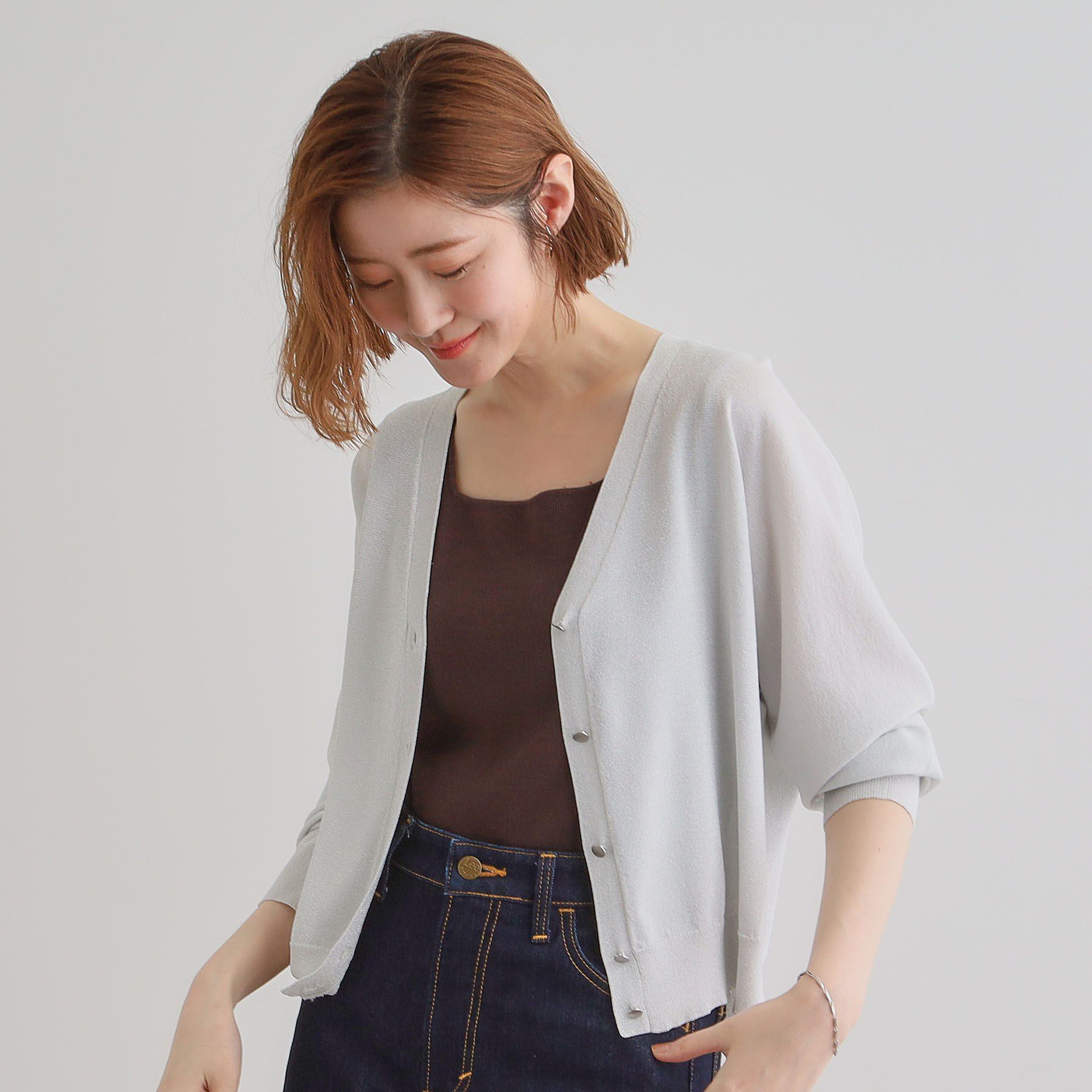 grove「【UV／冷感／抗ピル】ラメドルマンカーディガン」|カーディガン|