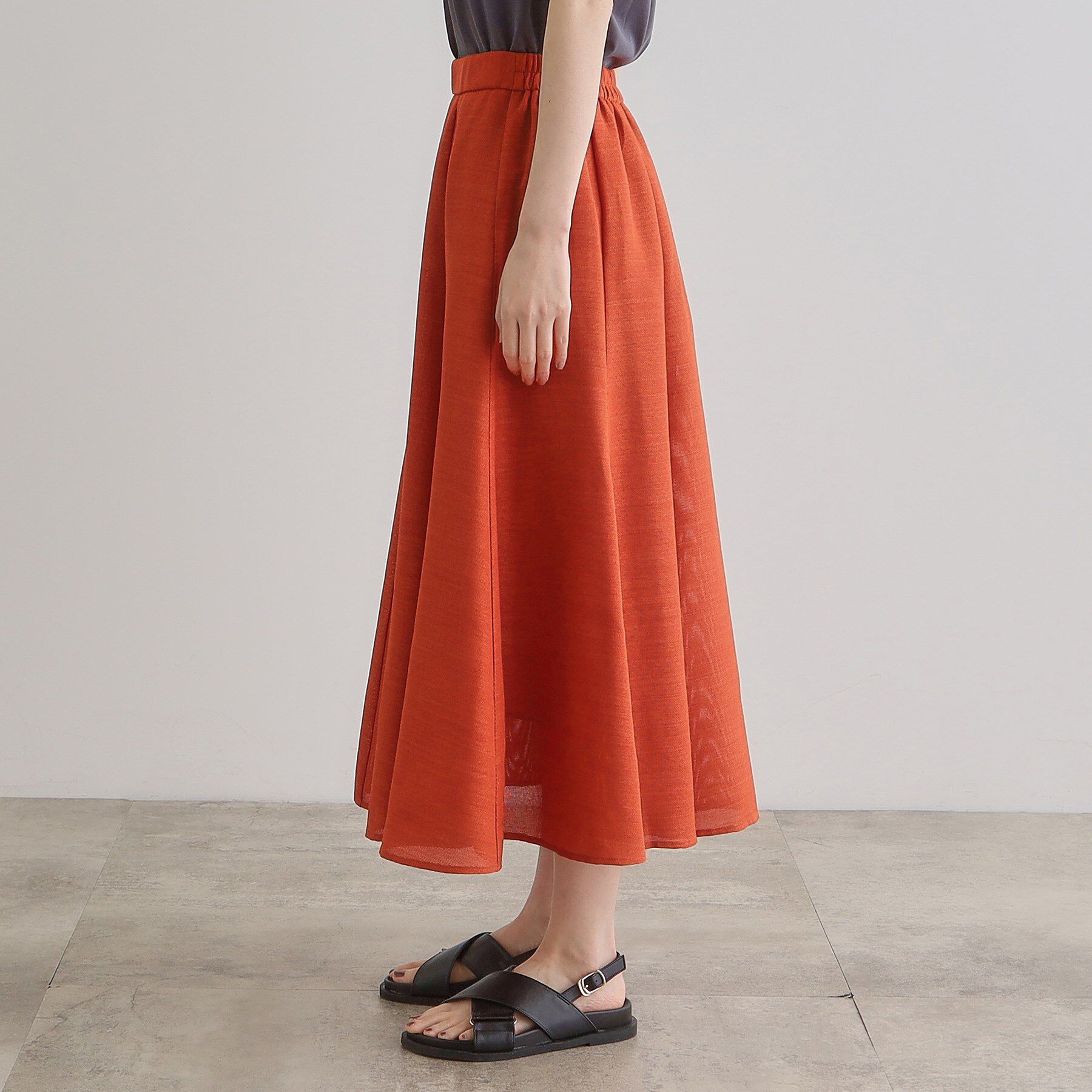 grove「【大人のリゾートスタイル/SETUP】麻調フレアスカート」|スカート|