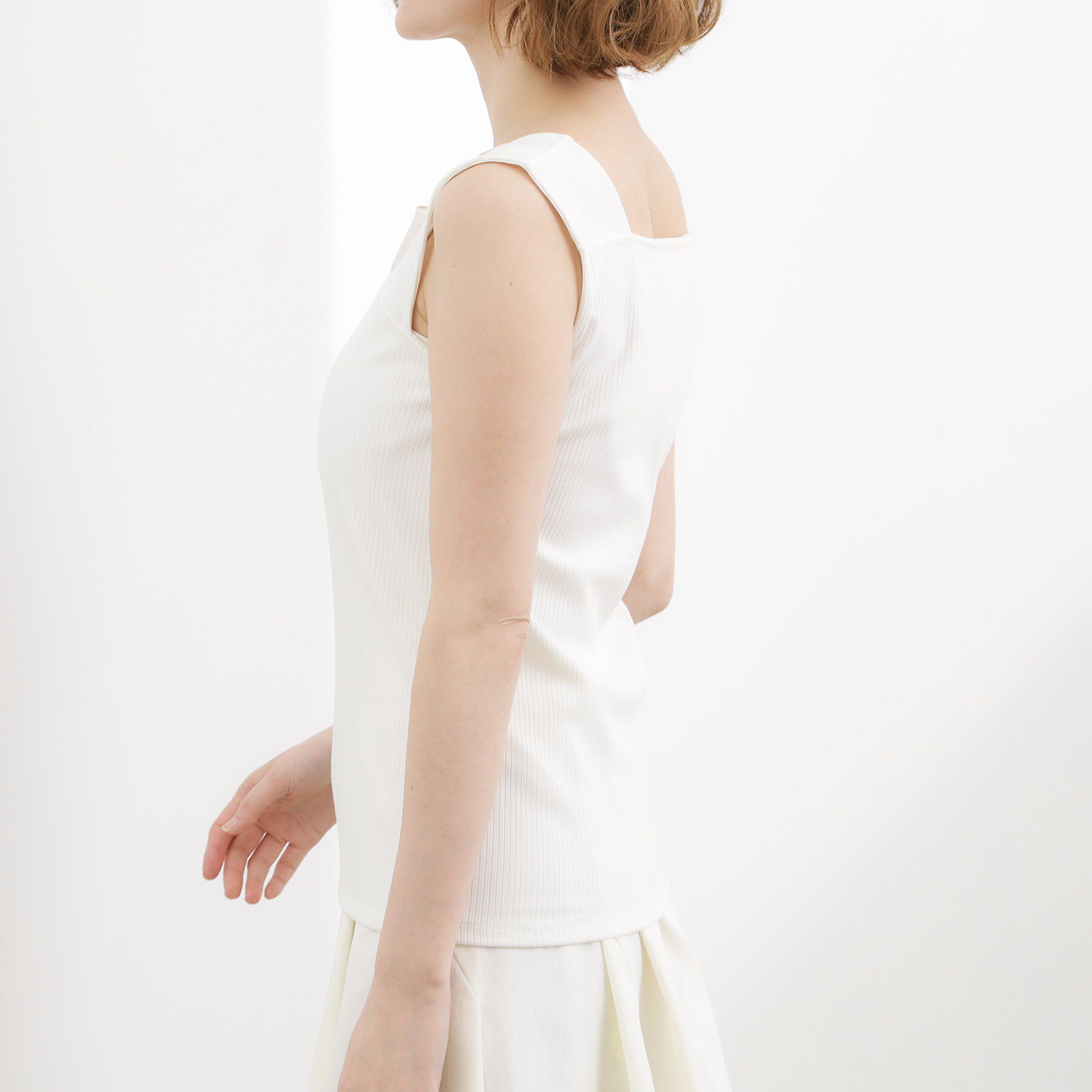 grove「【貴島明日香さん着用】シアードッキングスクエアタンク」|キャミソール|