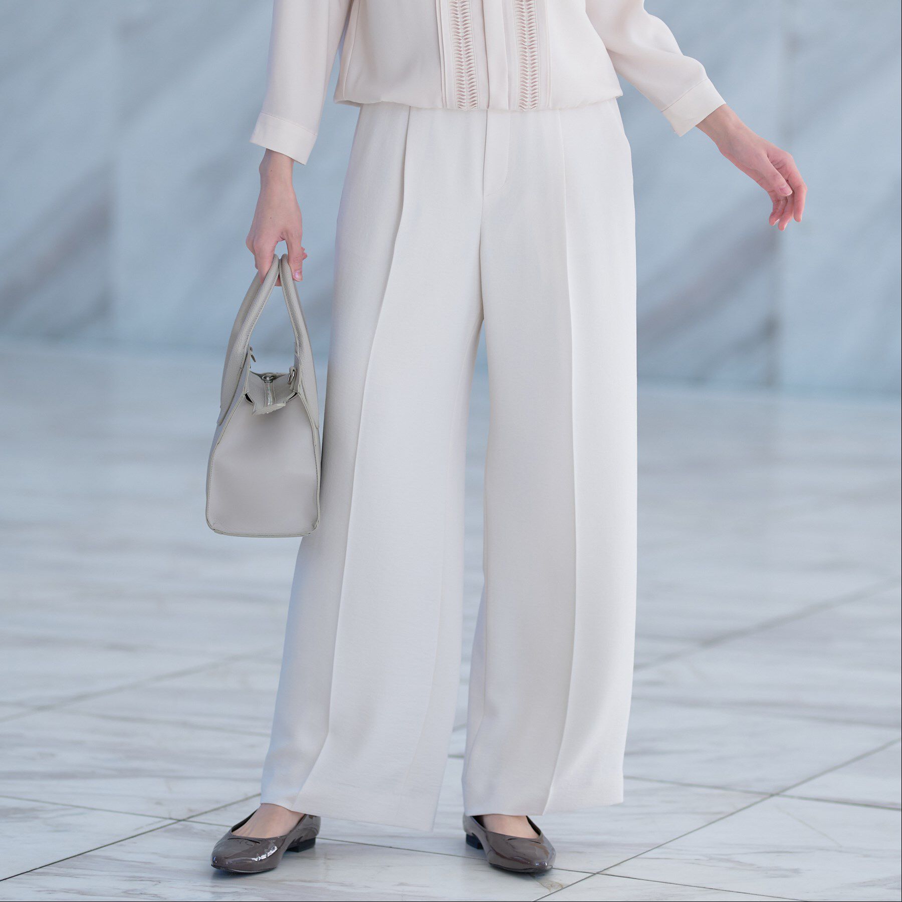 INDIVI「【着る日傘/遮熱/UVケア】ワイドパンツ」|スーツ|