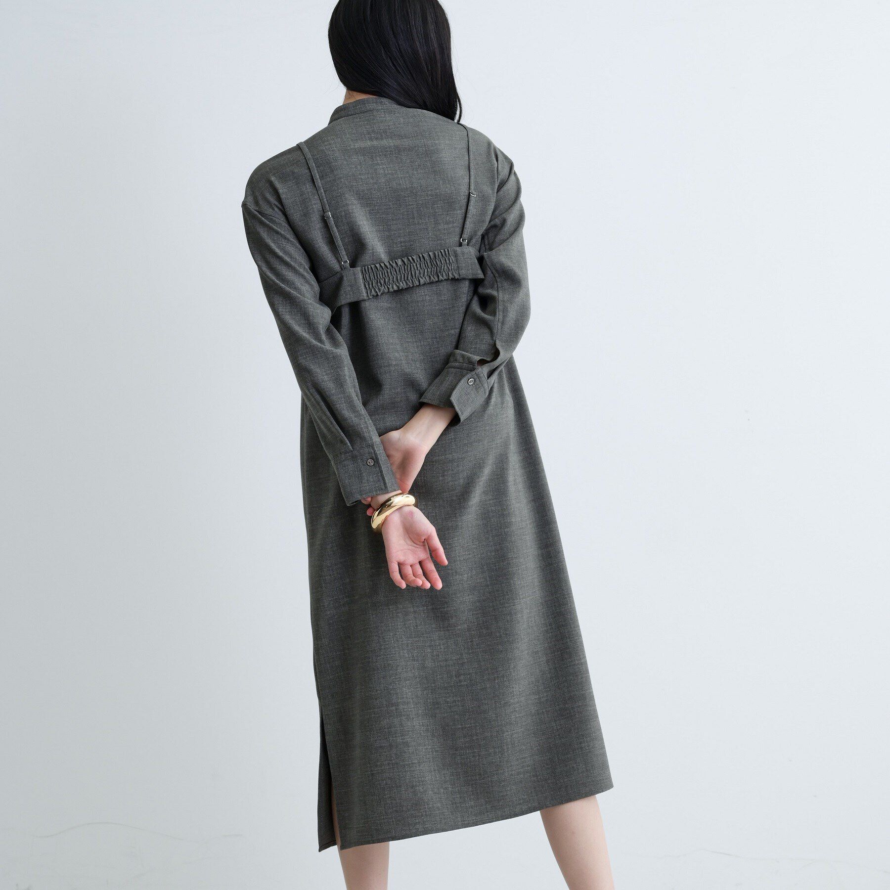 GALLEST「【セレモニー/オケージョン/通勤】ビスチェセットシャツドレス【2WAY】」|ワンピース|