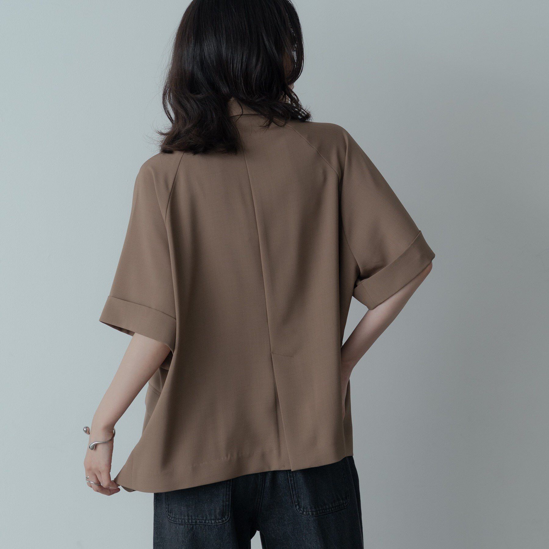 GALLEST「【セットアップ対応】イージーダブルブレスト半袖ジャケット」|テーラードジャケット|