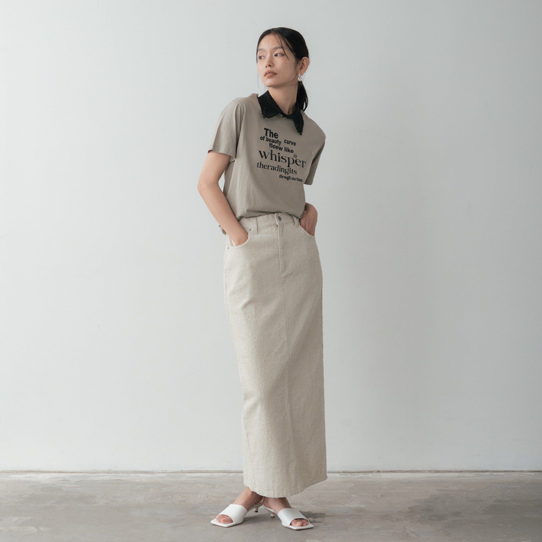 GALLEST「メッセージプリントクルーネックTシャツ」|Tシャツ・カットソー|