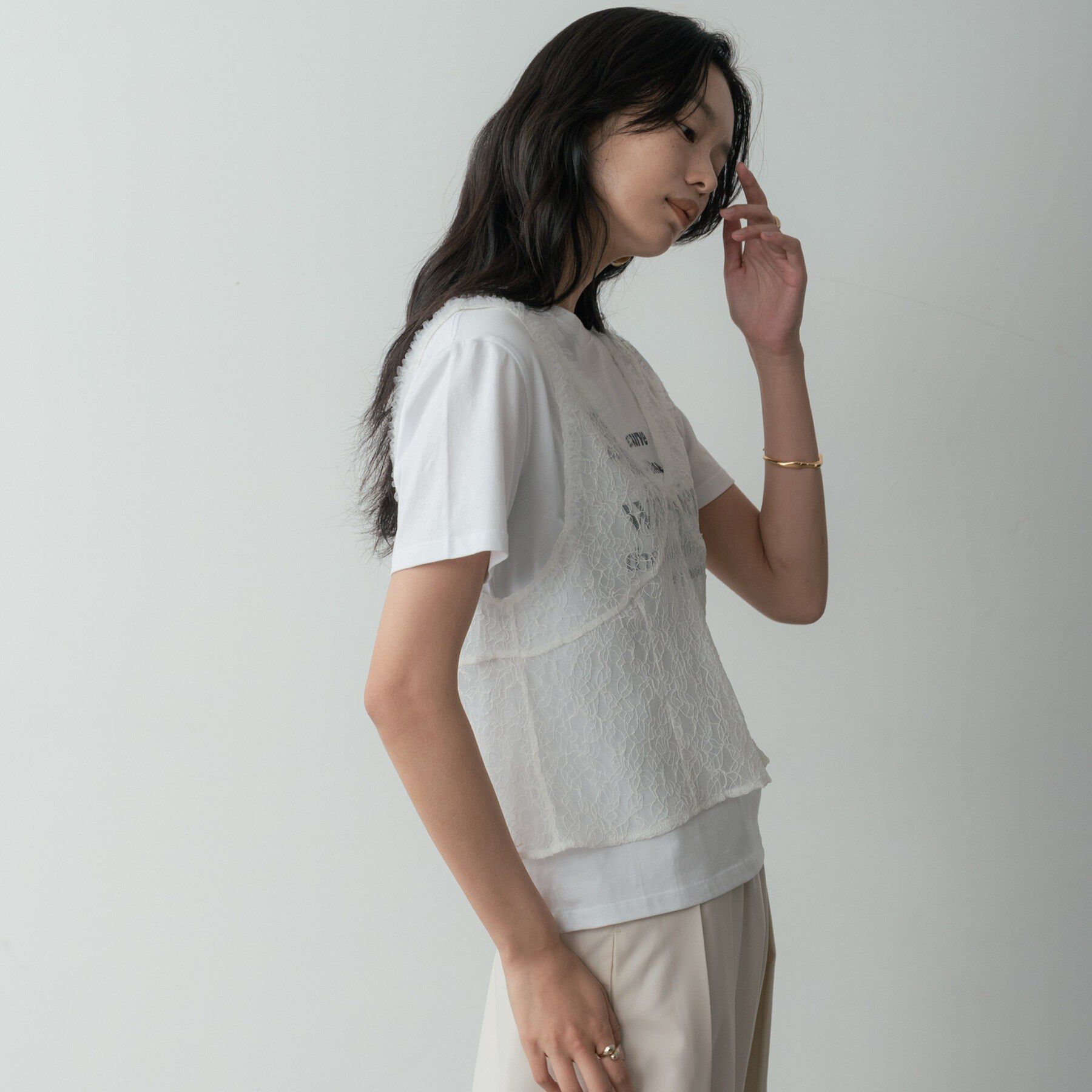 GALLEST「メッセージプリントクルーネックTシャツ」|Tシャツ・カットソー|