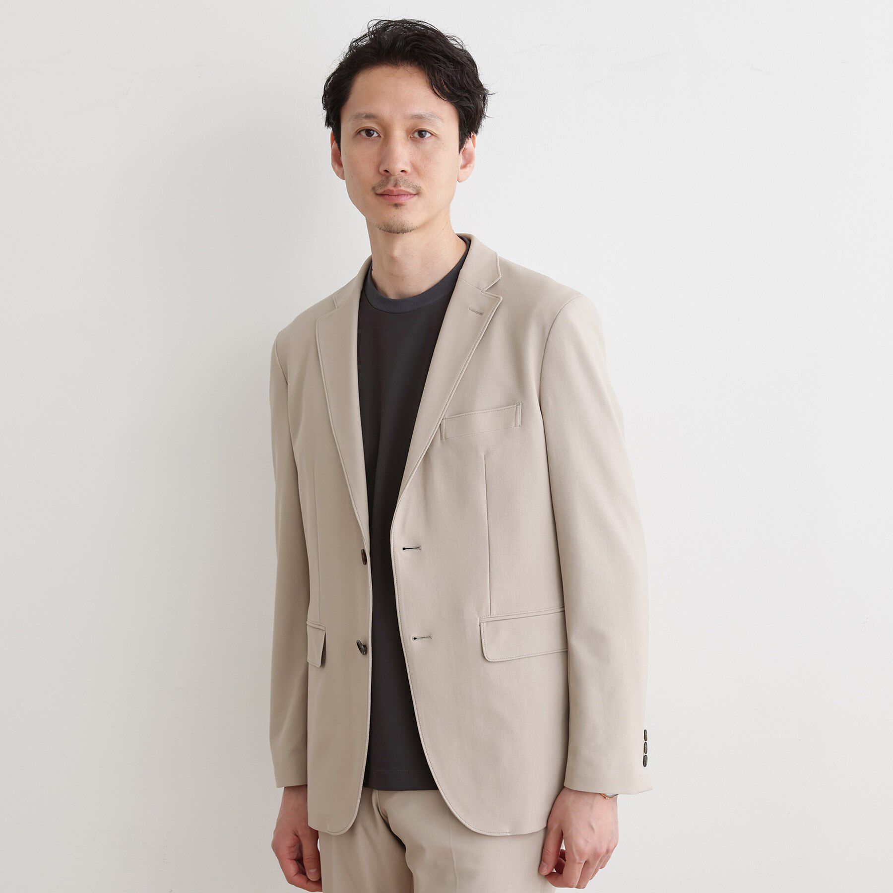 TAKEO KIKUCHI「【360&deg;ストレッチ／セットアップ対応】None Of Stress ジャケット」|テーラードジャケット|ライトベージュ(05