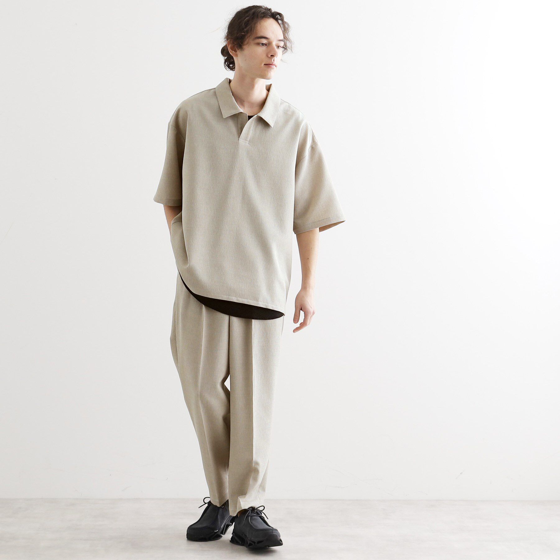 tk.TAKEO KIKUCHI「【セットアップ対応】テッククレープルーズテーパードパンツ」|その他|