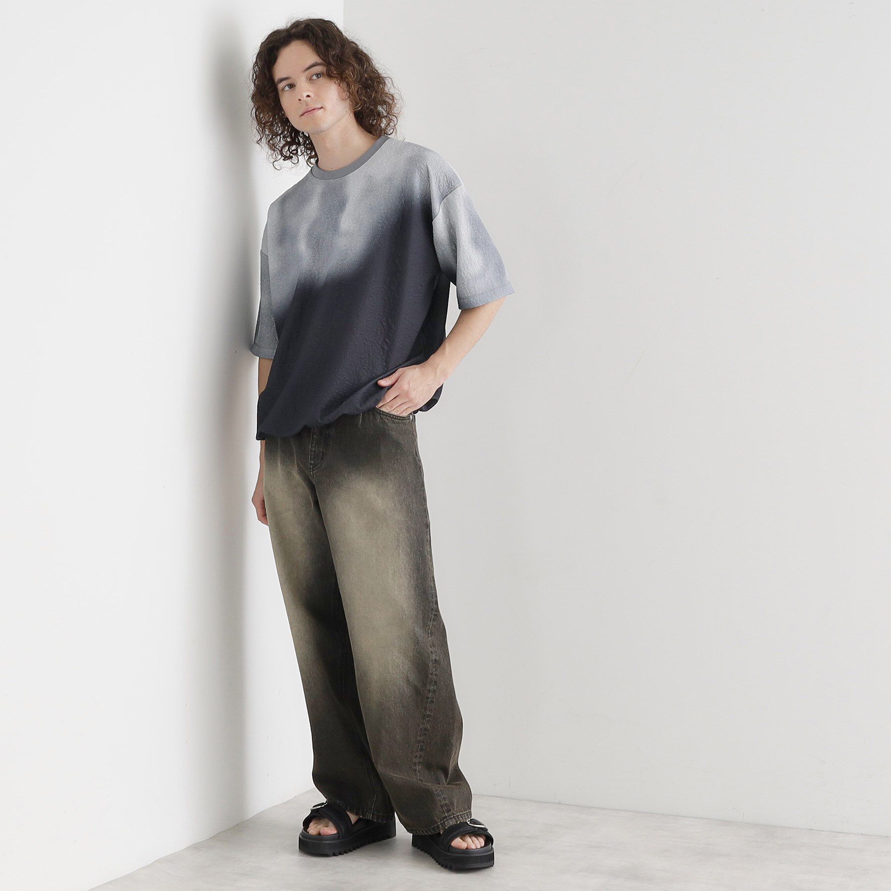 tk.TAKEO KIKUCHI「ブラーフクレジャカードカットソー」|Tシャツ・カットソー|