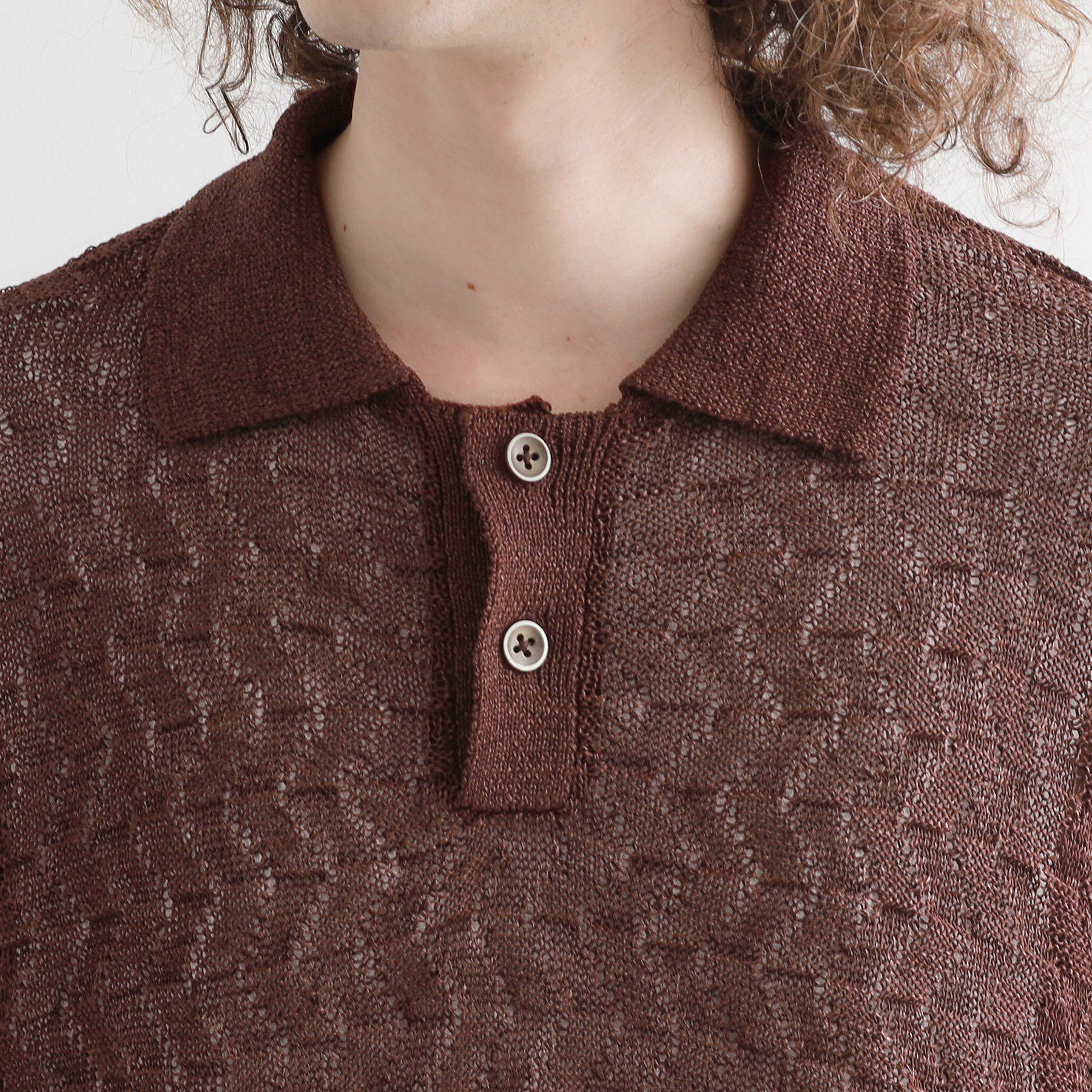 tk.TAKEO KIKUCHI「ストローヤーンポロニット」|ニット・セーター|