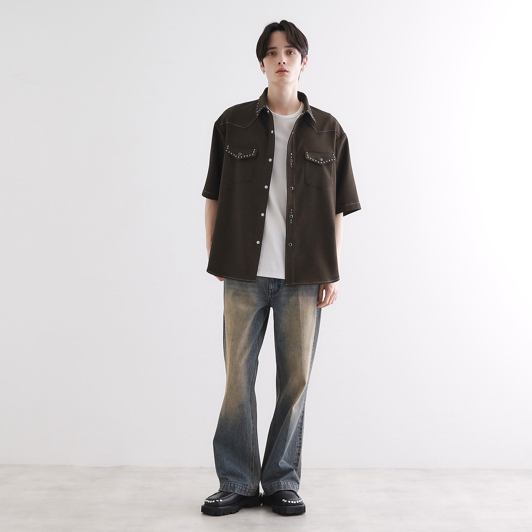 tk.TAKEO KIKUCHI「ウェスタンスタッズシャツ」|シャツ・ブラウス|