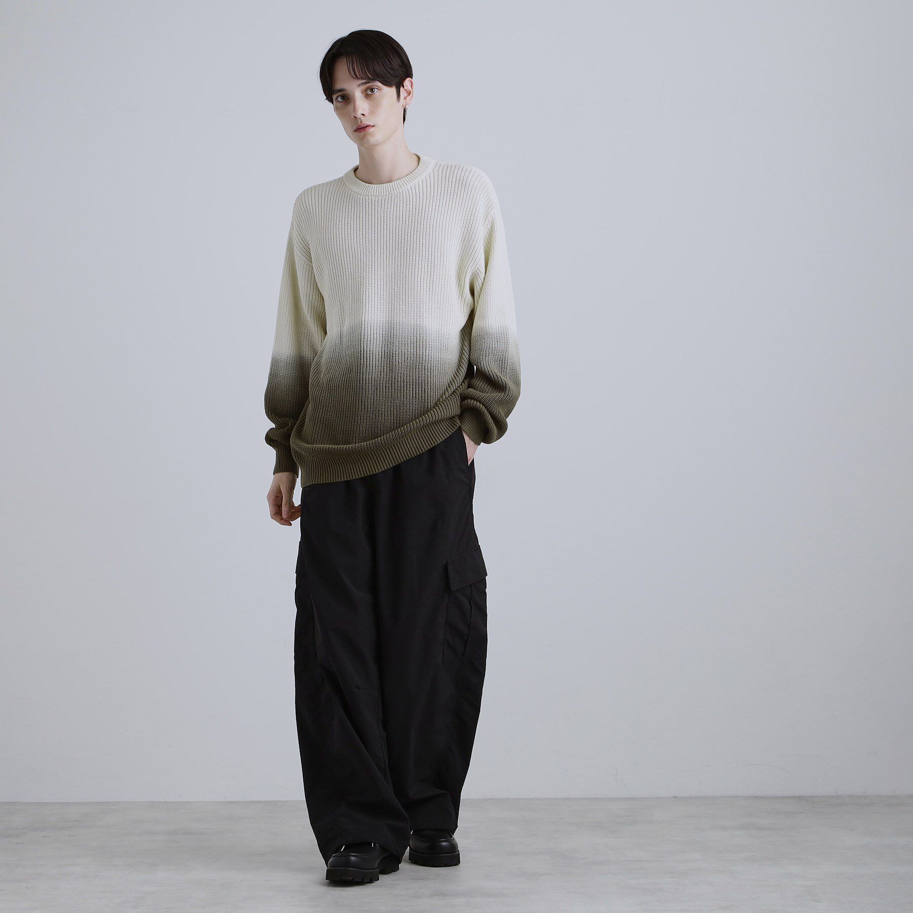 tk.TAKEO KIKUCHI「コットン畔編みグラデーションニット」|ニット・セーター|