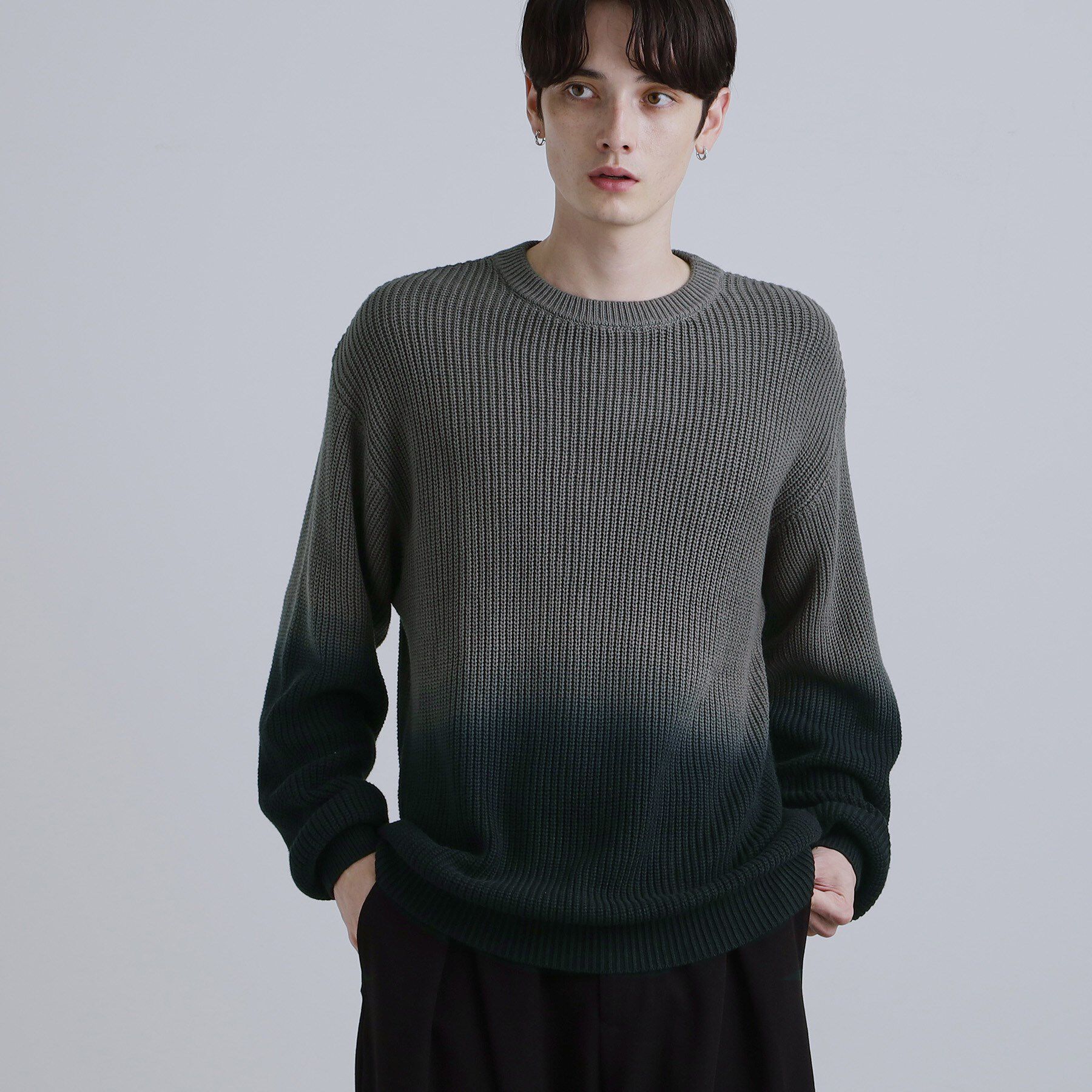 tk.TAKEO KIKUCHI「コットン畔編みグラデーションニット」|ニット・セーター|