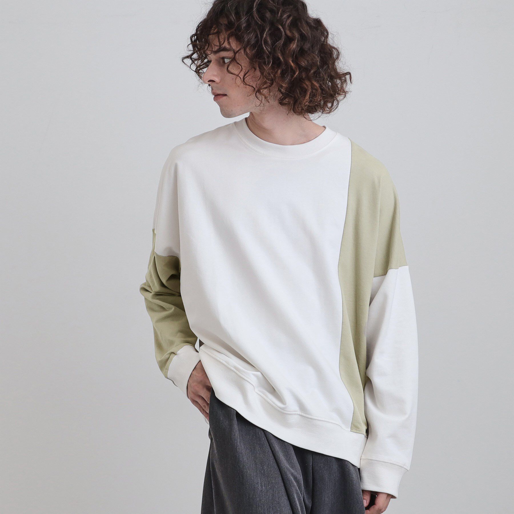 tk.TAKEO KIKUCHI「切り替えスウェット」|Tシャツ・カットソー|